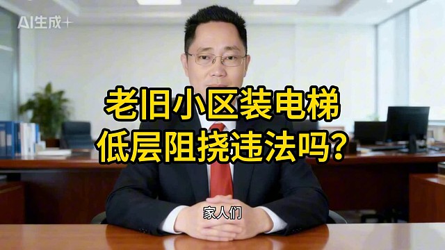 重庆律师：老旧小区装电梯，低层阻挠违法吗？