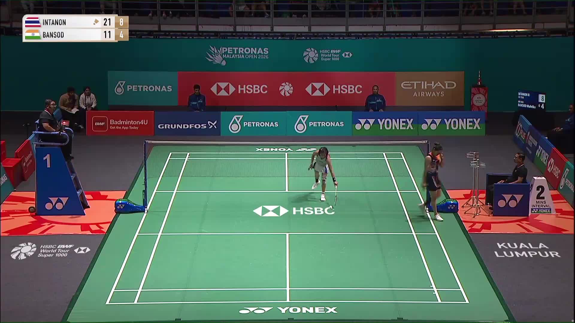 【第二局】女单 因达农VS马尔维卡 2026马来西亚羽毛球公开赛