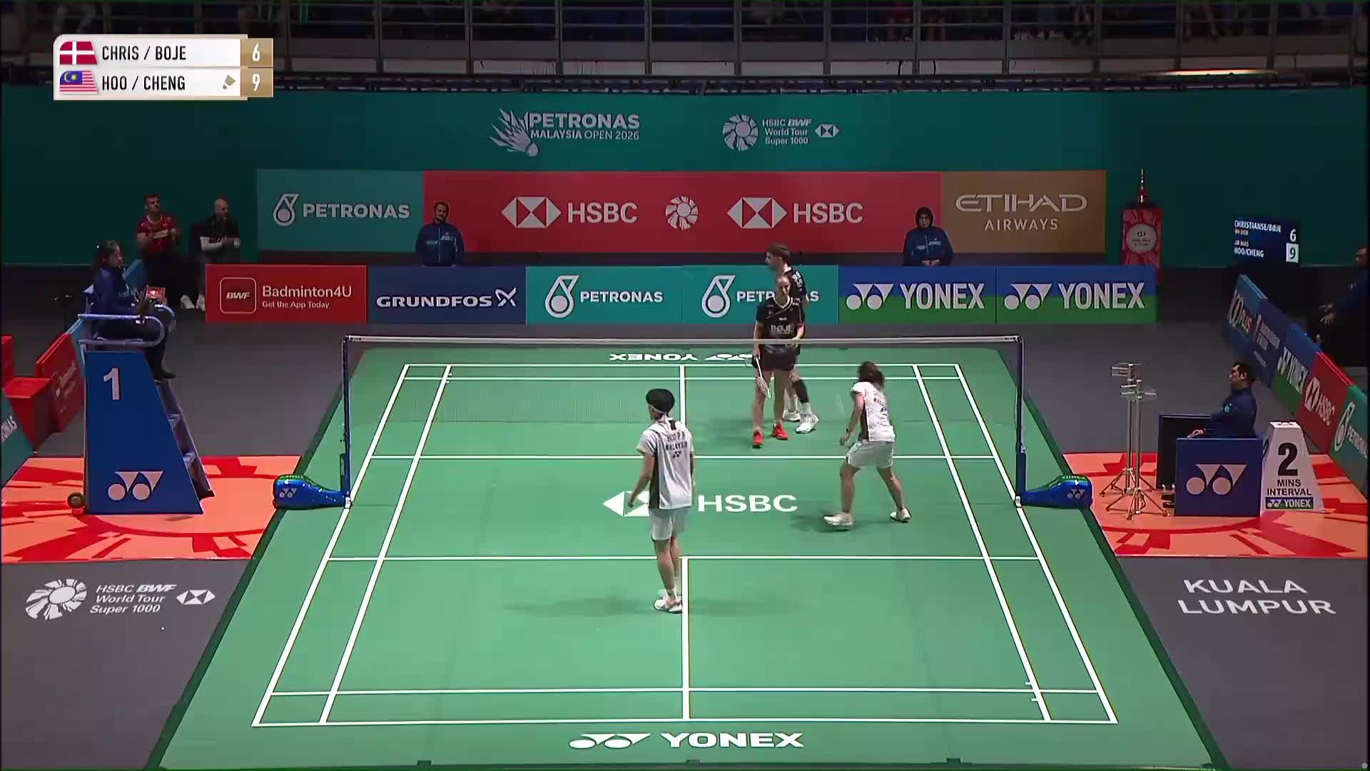 【第一局】混双 马蒂亚斯/博尔VS许邦荣/钟舒韵 2026马来西亚羽毛球公开赛