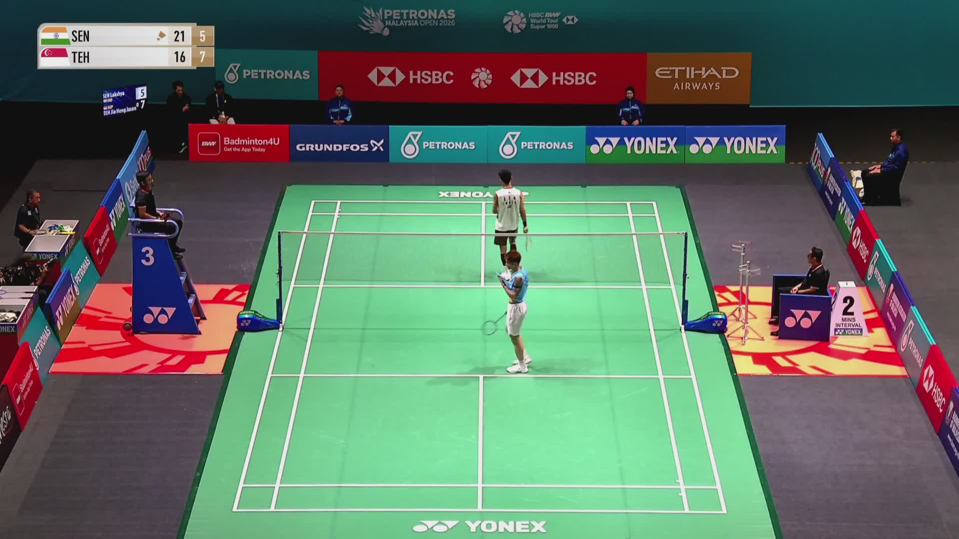 【第二局】男单 拉克什亚VS郑加恒 2026马来西亚羽毛球公开赛