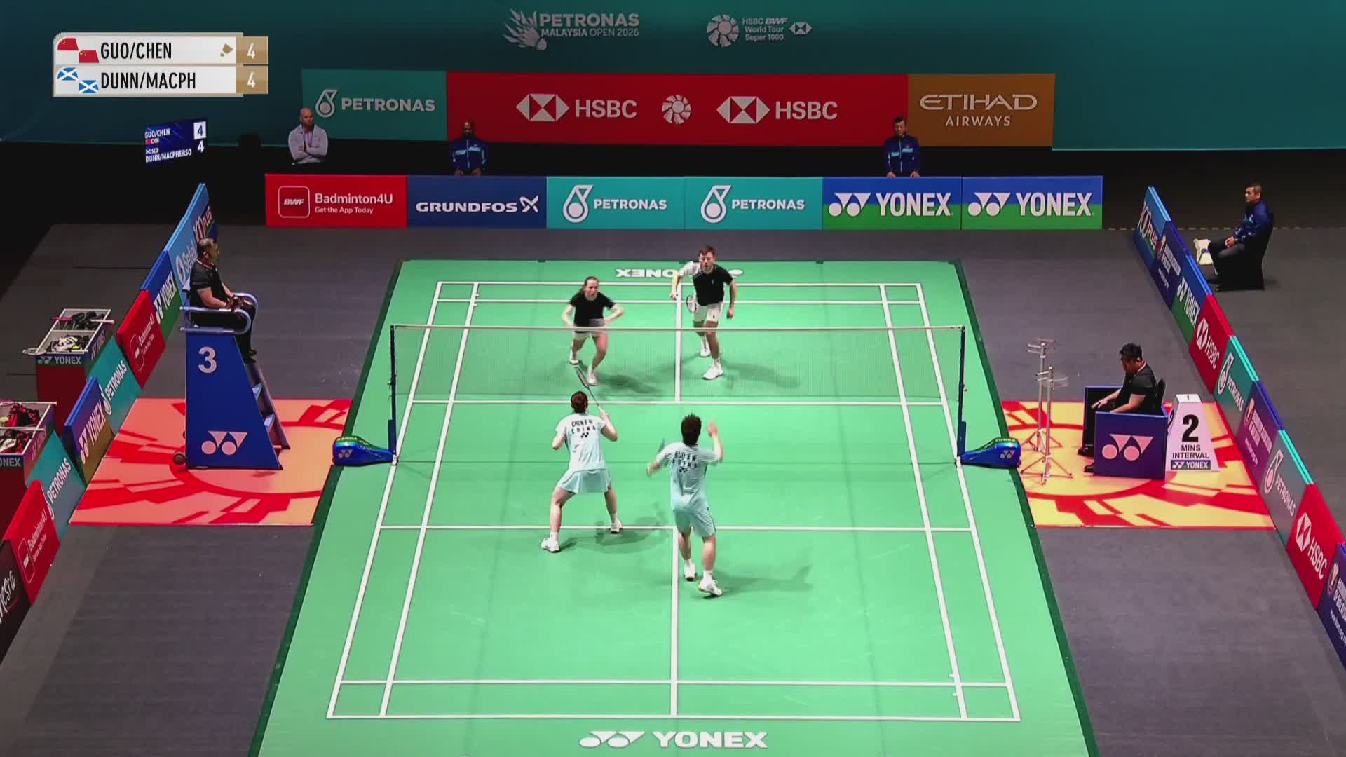 【第一局】混双 郭新娃/陈芳卉VS邓恩/麦克菲森 2026马来西亚羽毛球公开赛