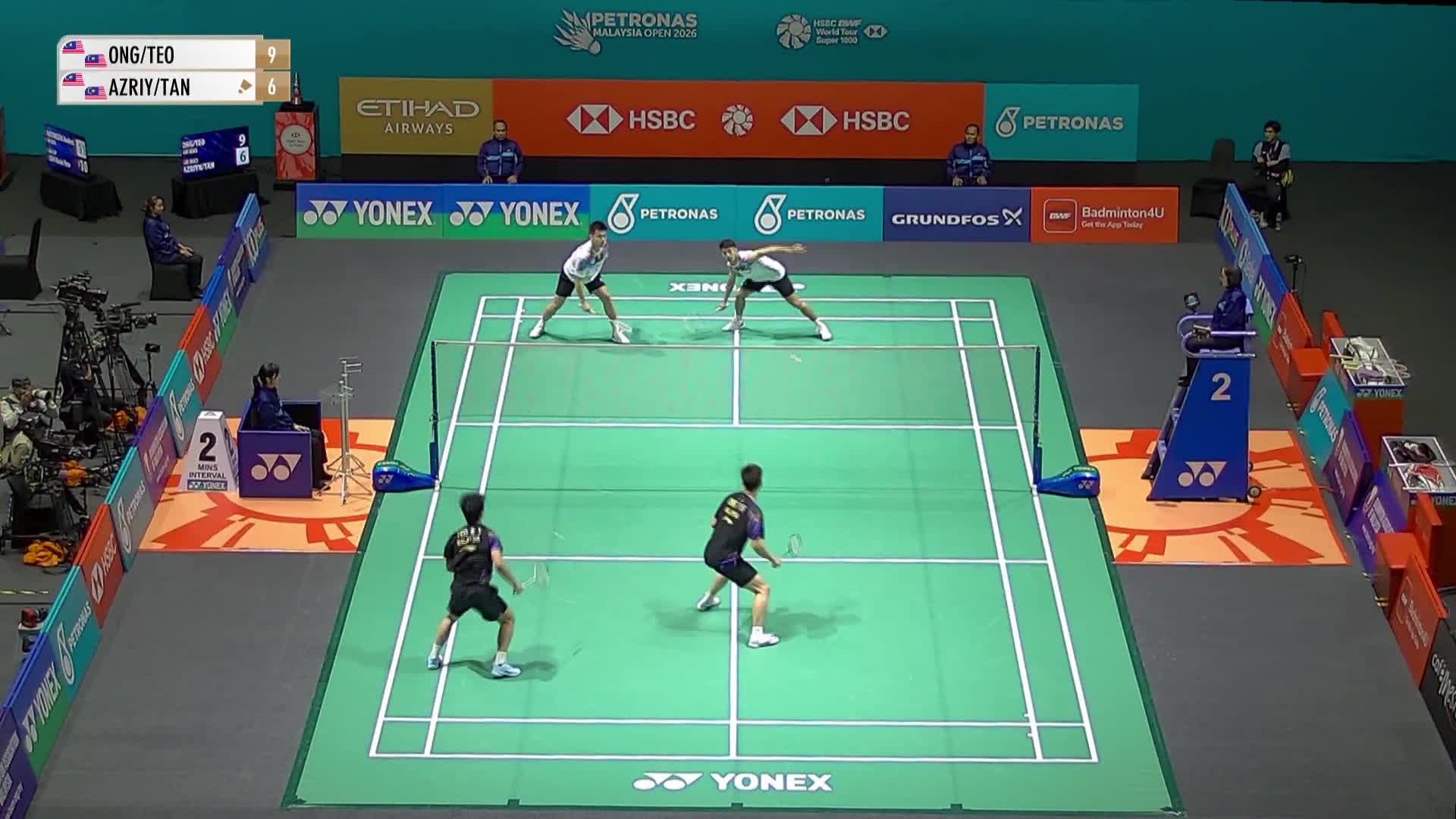 【第一局】男双 王耀新/张御宇VS阿兹林/陈蔚强 2026马来西亚羽毛球公开赛