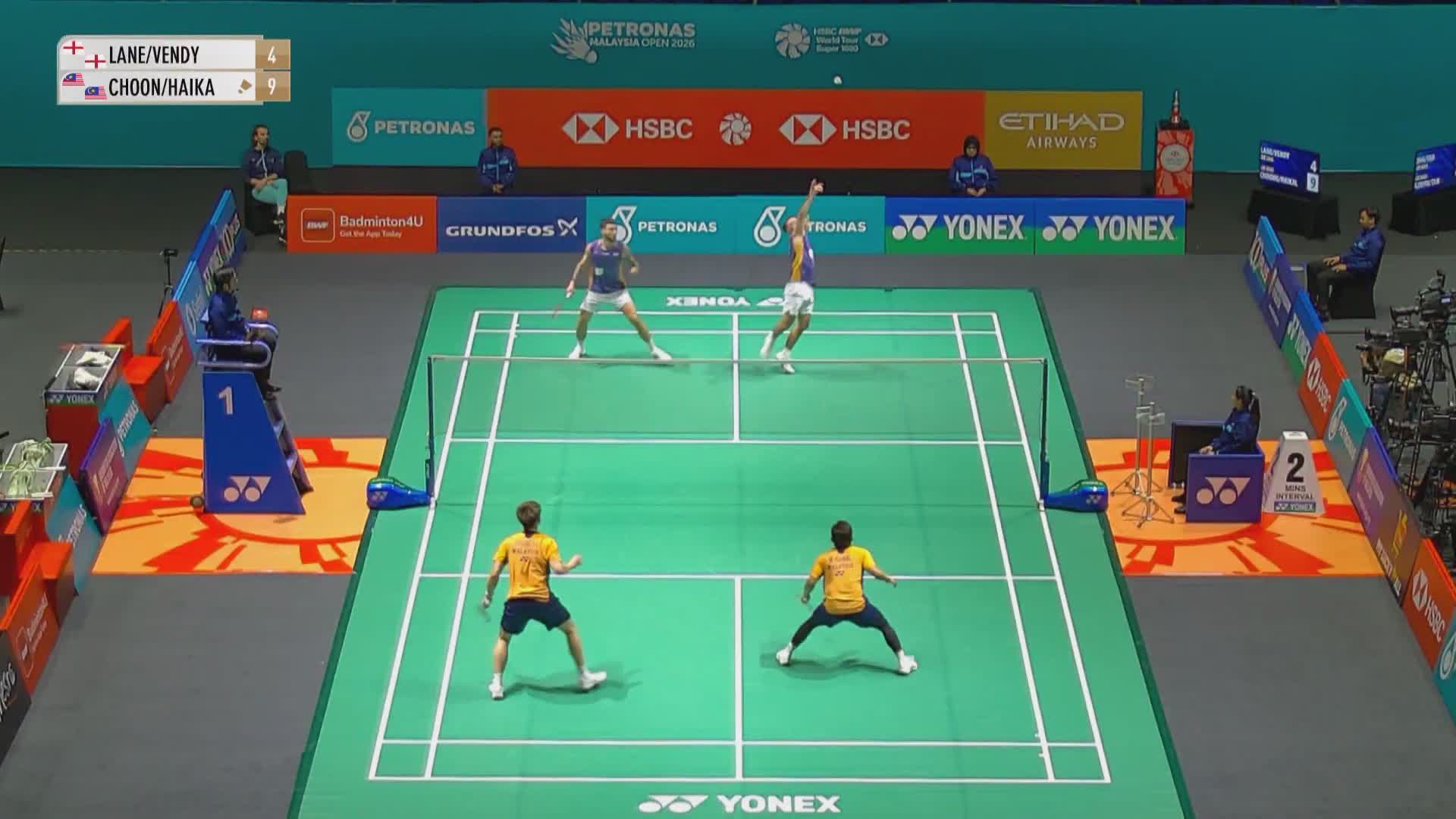【第一局】男双 本·莱恩/文迪VS钟鸿健/海卡尔 2026马来西亚羽毛球公开赛