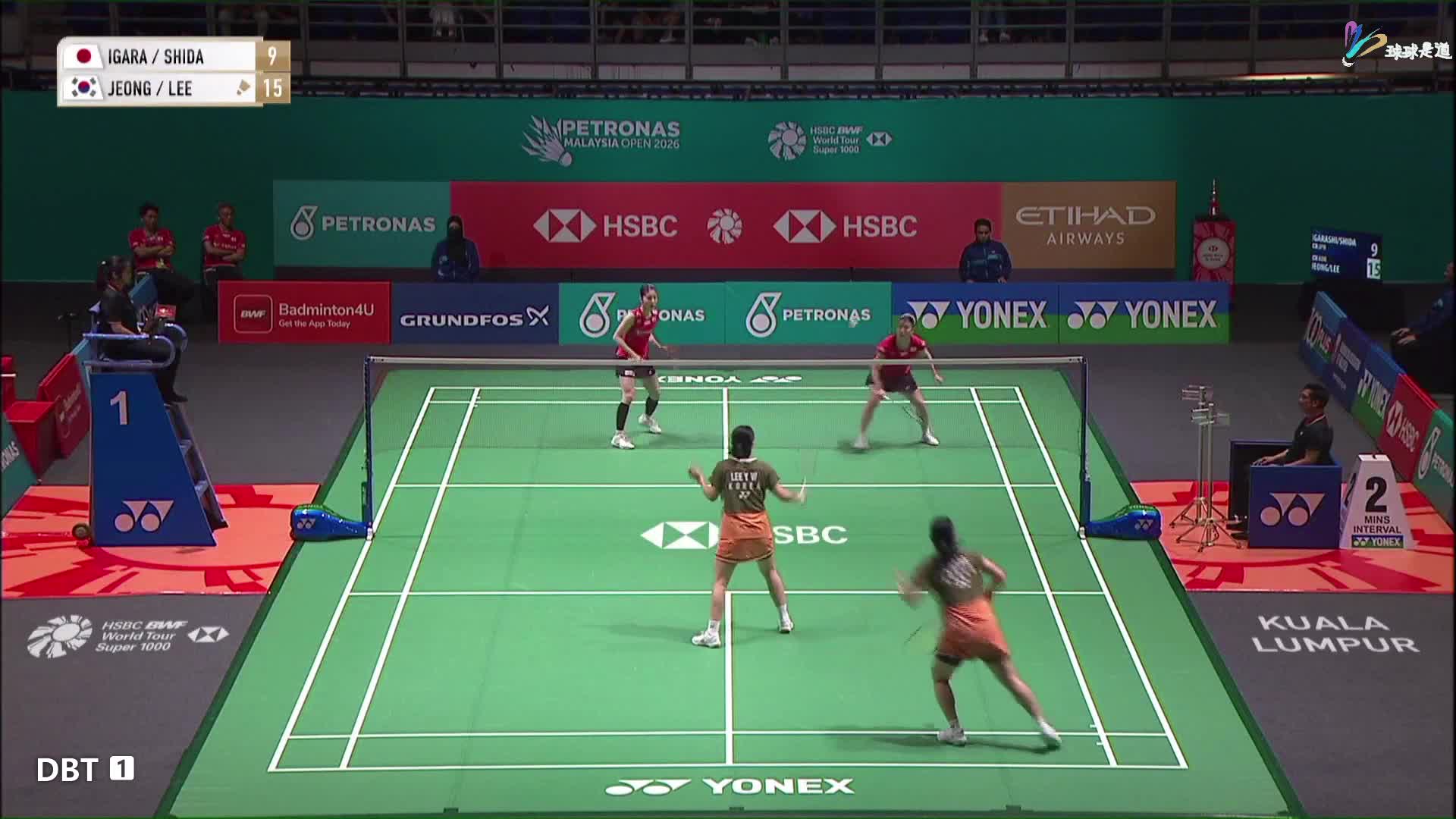 五十岚有纱/志田千阳vs郑那银/李妍雨马来西亚公开赛-球球