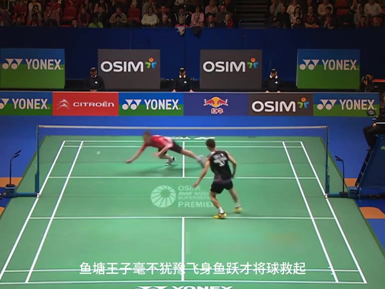 李宗伟逼出维汀哈斯三连鱼跃，难怪叫鱼塘王子