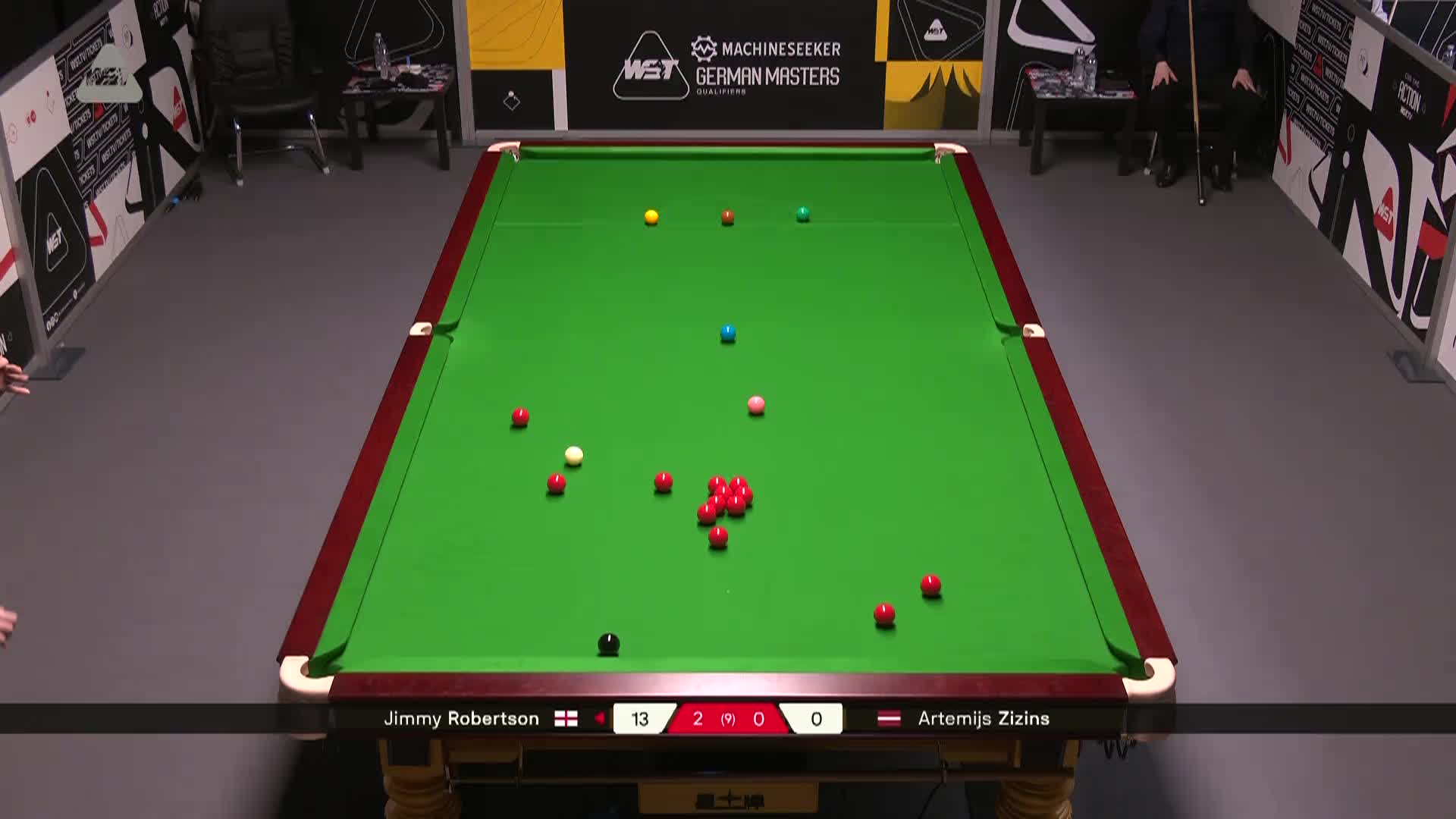 【第三局】吉米·罗伯逊VS阿特米吉斯·齐津斯 德国大师赛资格赛