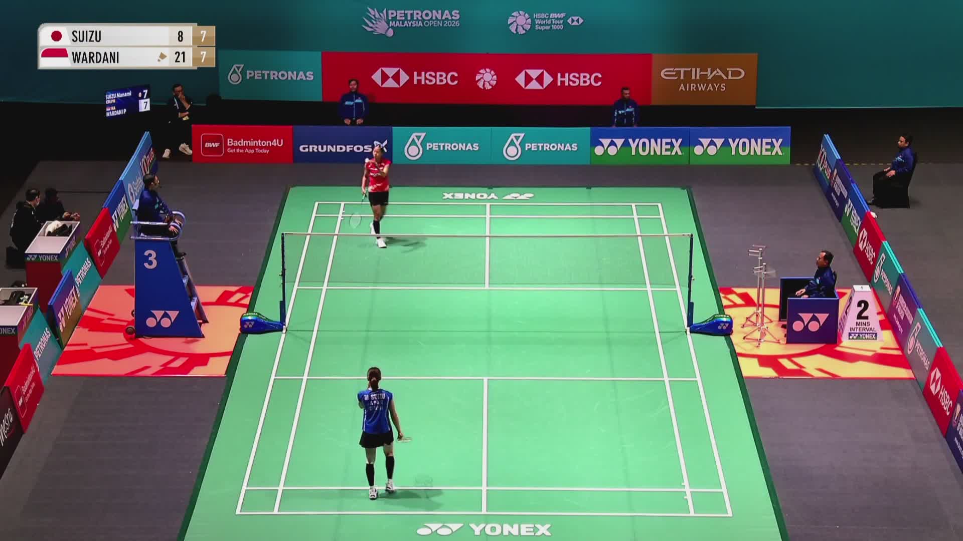 【第二局】女单 水津爱美VS瓦尔达尼 2026马来西亚羽毛球公开赛