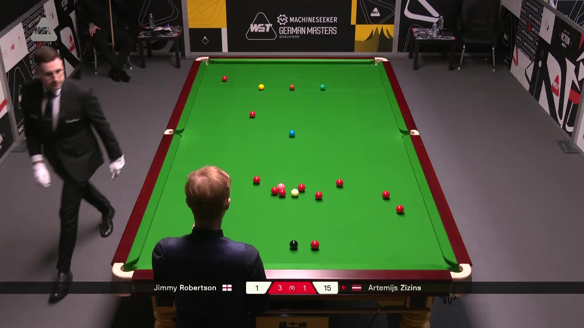 【第五局】吉米·罗伯逊VS阿特米吉斯·齐津斯 德国大师赛资格赛