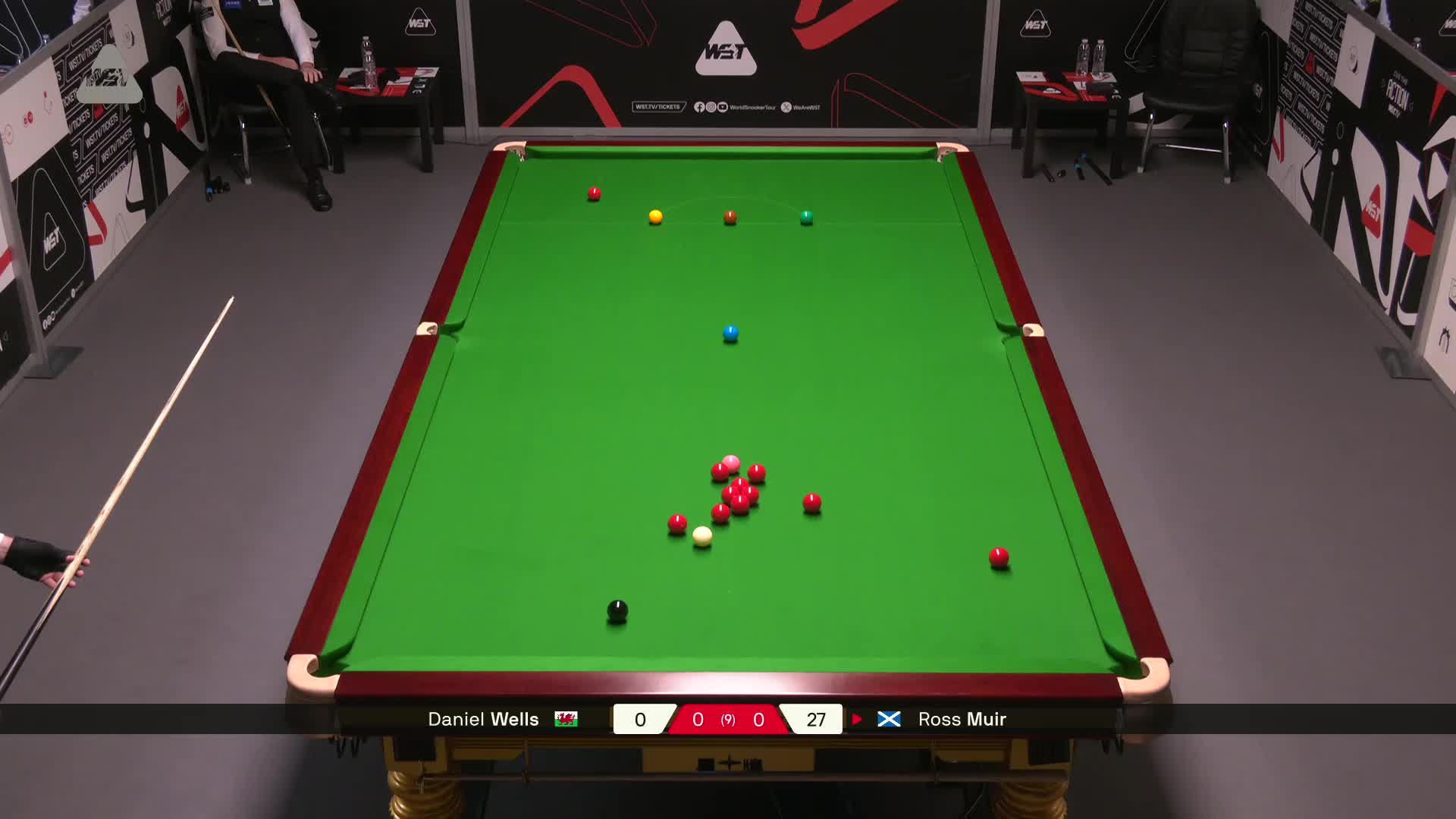 【第一局】丹尼尔·威尔斯VS罗斯·缪尔 德国大师赛资格赛