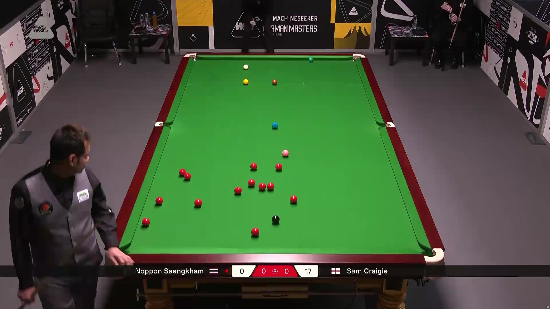 【第一局】诺鹏·桑坎姆VS山姆·克雷吉 德国大师赛资格赛