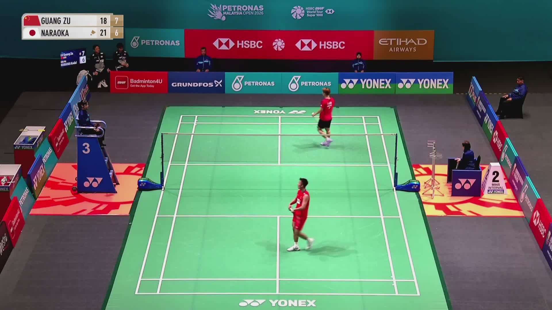 【第二局】男单 陆光祖VS奈良冈功大 2026马来西亚羽毛球公开赛