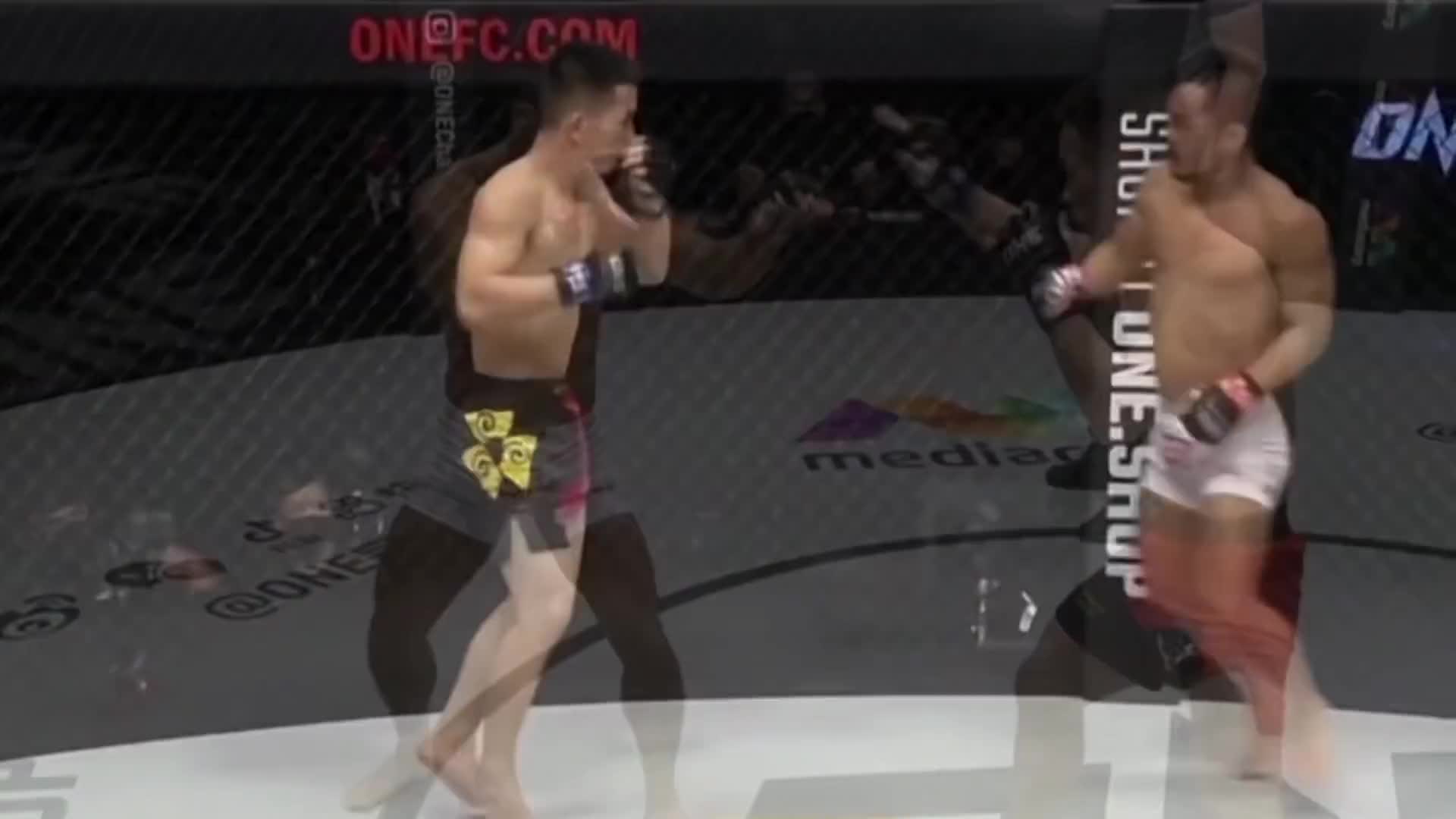 韩国选手擂台指着中国选手鼻子辱骂，少林总教头怒了重拳暴揍KO