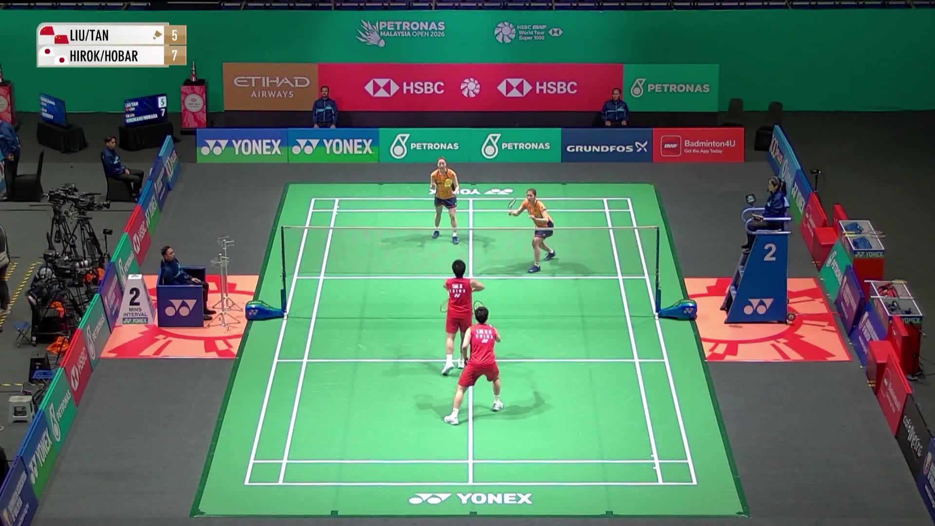 【第一局】女双 刘圣书/谭宁VS广上瑠依/保原彩夏 2026马来西亚羽毛球公开赛