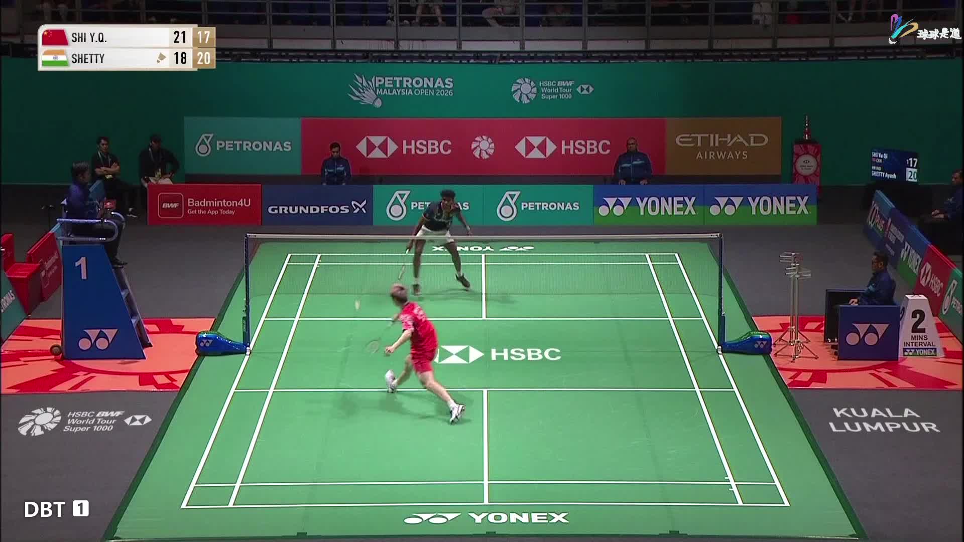石宇奇VS阿谢特印度安赛龙马来西亚公开赛-球球是道下