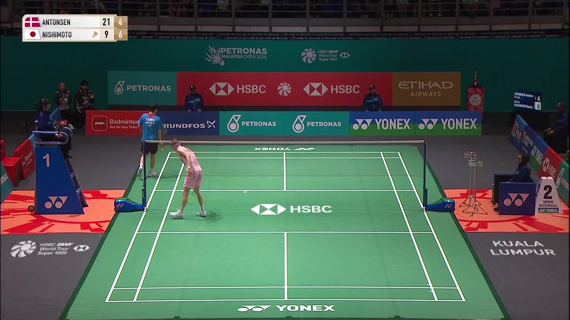 【第二局】男单 安东森VS西本拳太 2026马来西亚羽毛球公开赛