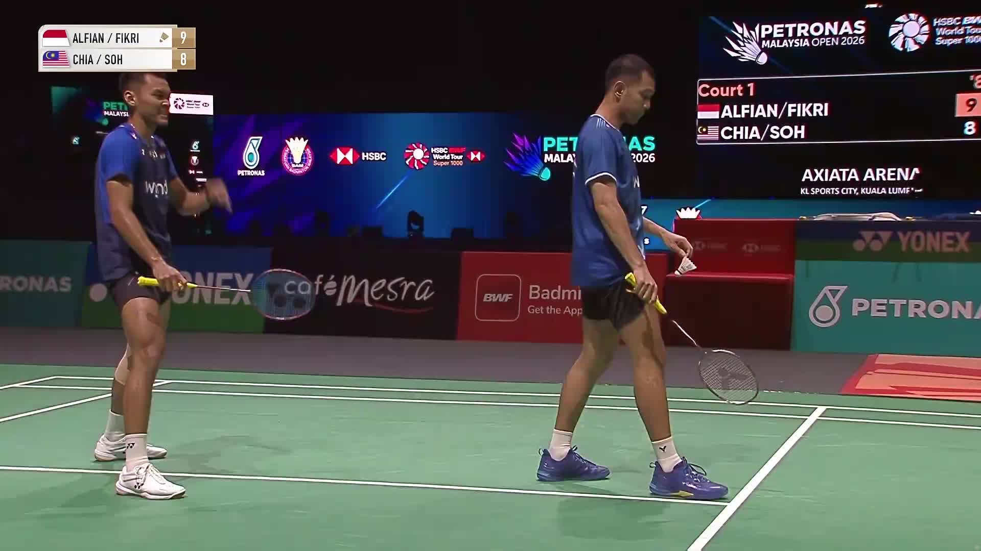 【第一局】男双 阿尔菲安/菲克里VS谢定峰/苏伟译 2026马来西亚羽毛球公开赛