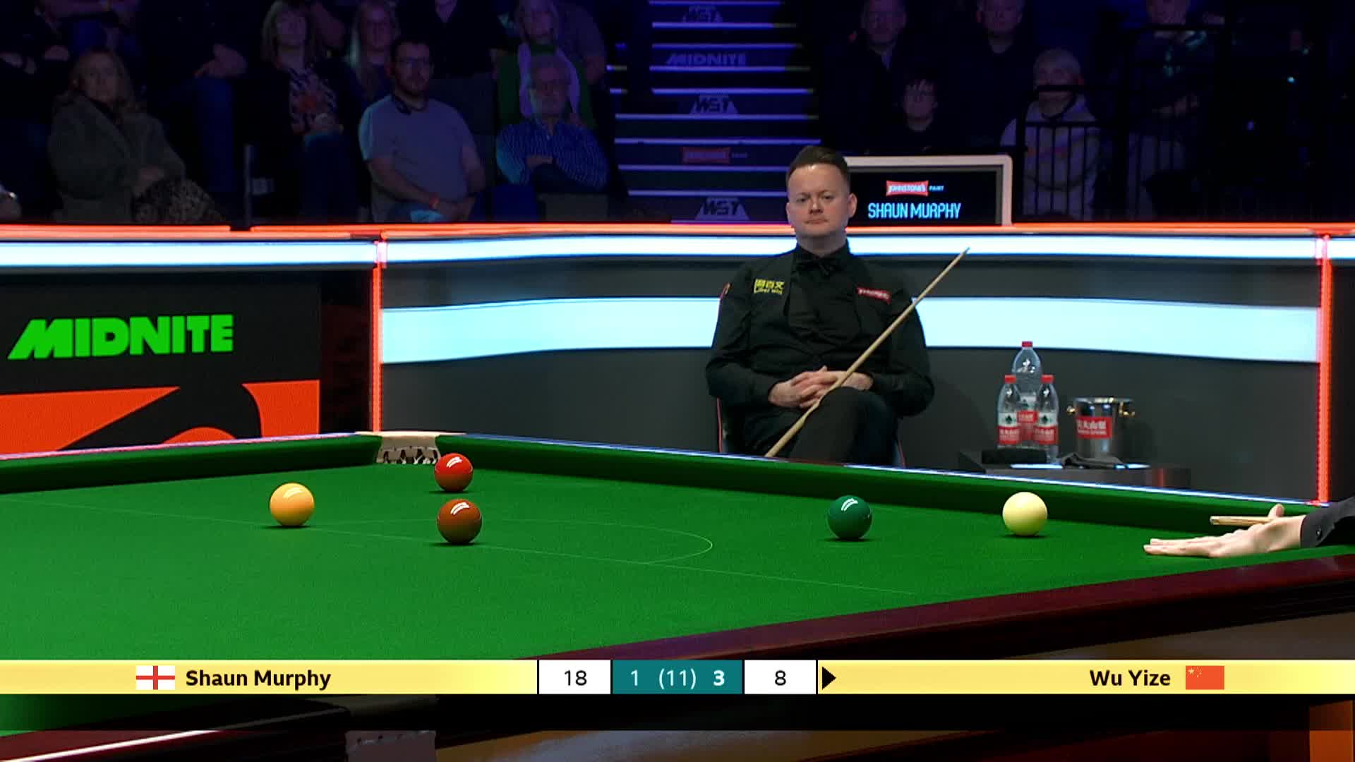 【第五局】肖恩·墨菲VS吴宜泽 2026斯诺克大师赛