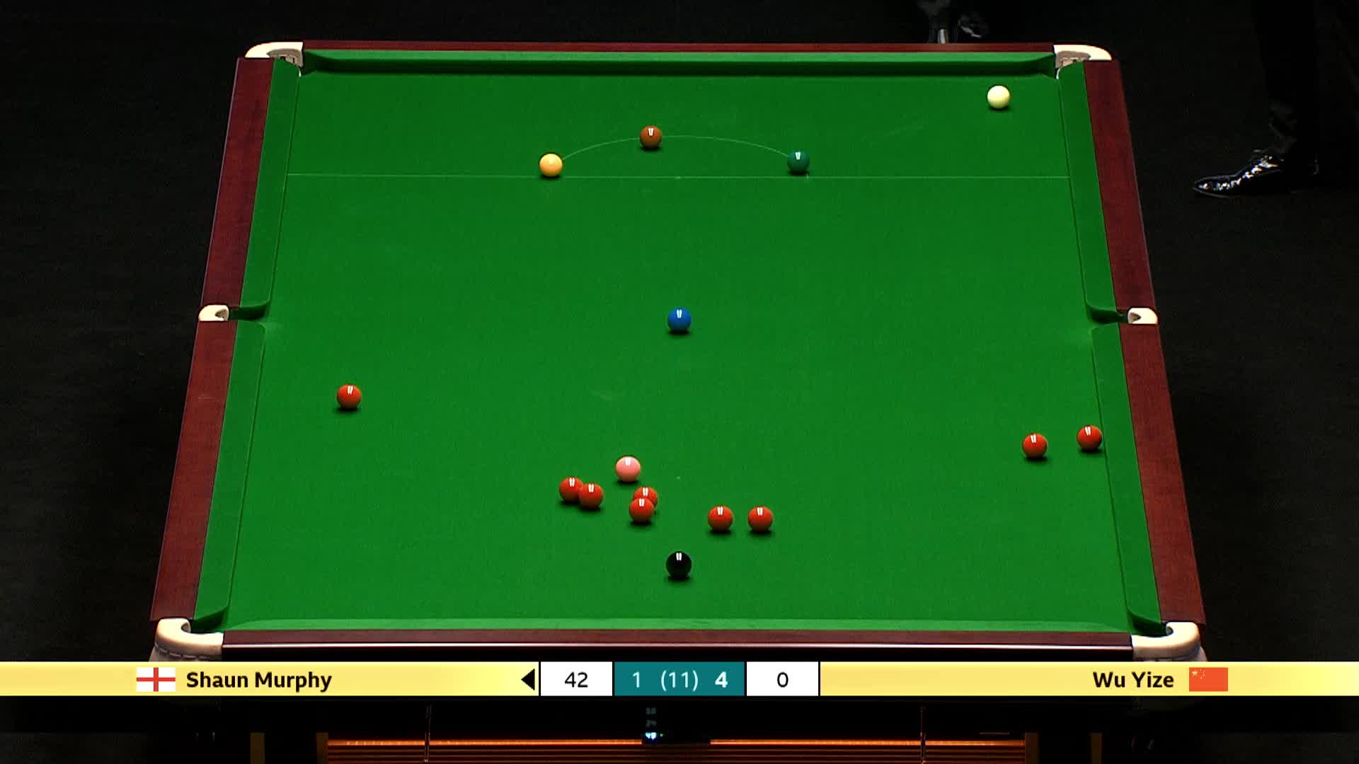 【第六局】肖恩·墨菲VS吴宜泽 2026斯诺克大师赛