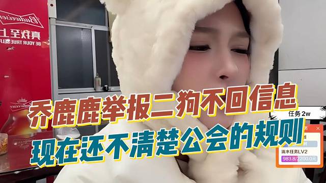 乔鹿鹿投诉二狗不负责任，现在还不清楚公会的规则