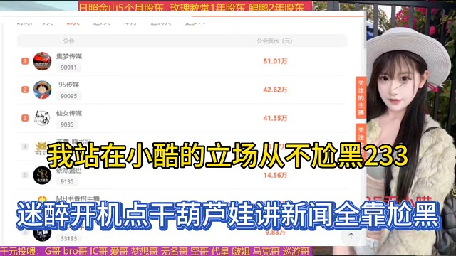 我站在小酷的立场从不尬黑233，迷醉开机点干葫芦娃讲新闻全靠尬黑！