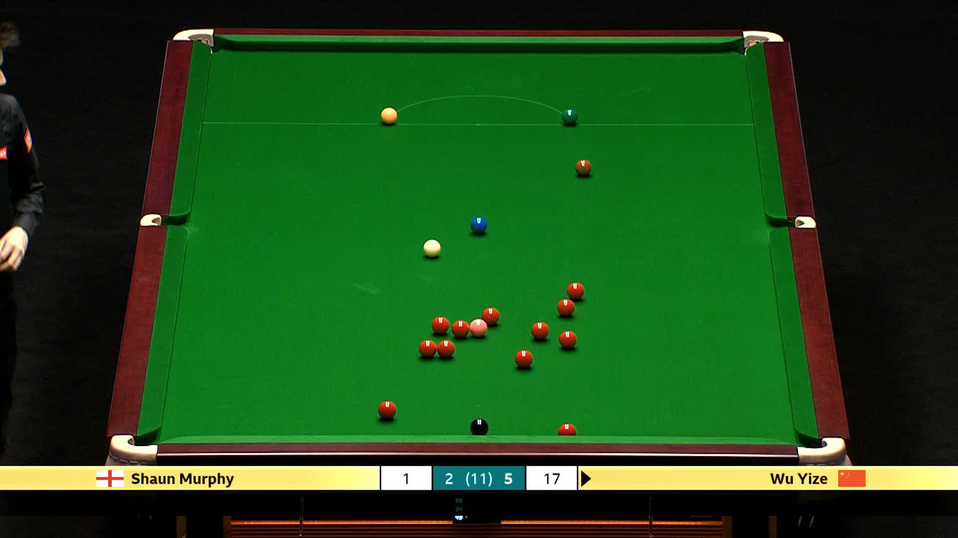 【第八局】肖恩·墨菲VS吴宜泽 2026斯诺克大师赛
