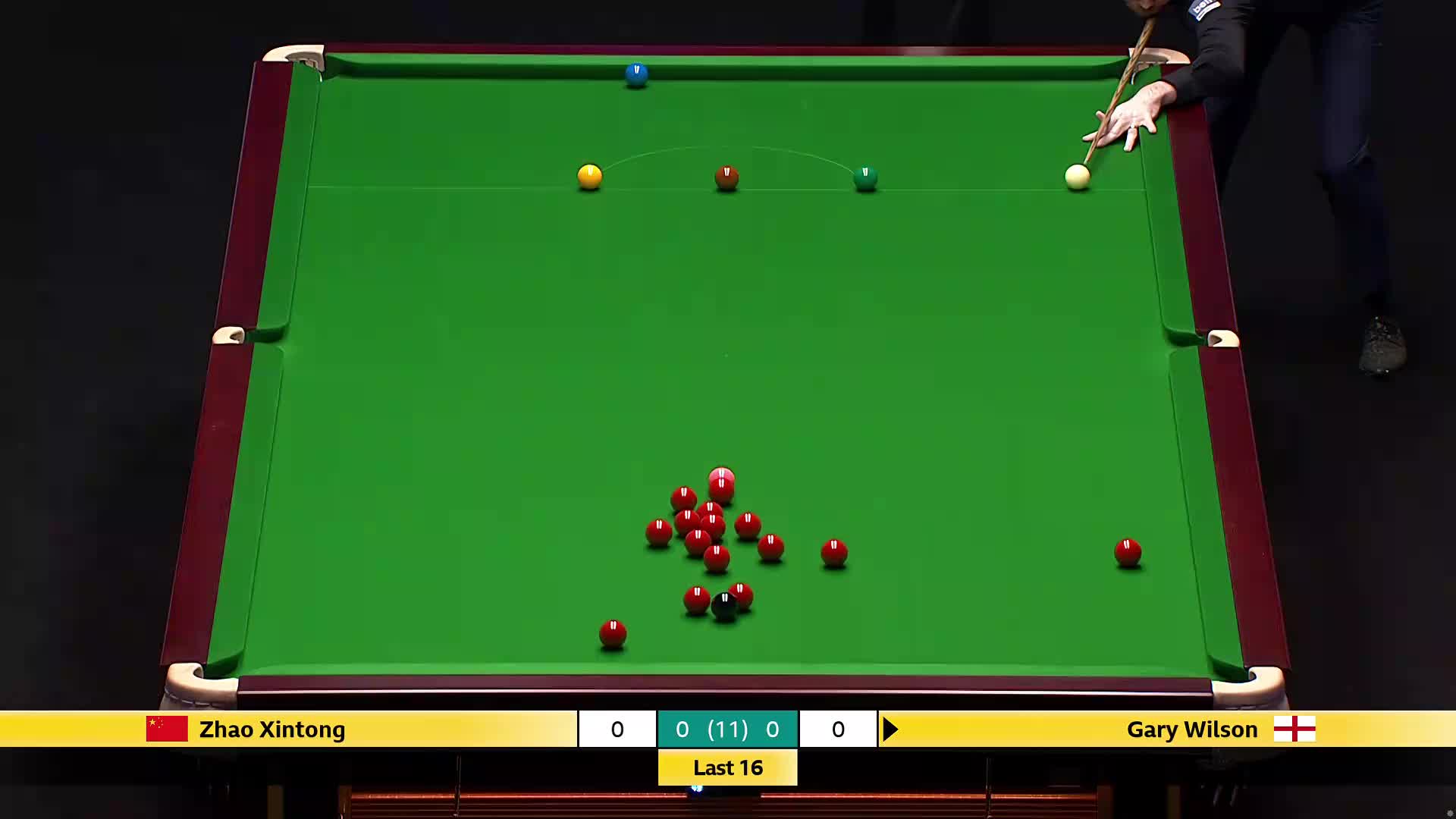 【第一局】赵心童VS加里·威尔逊 2026斯诺克大师赛