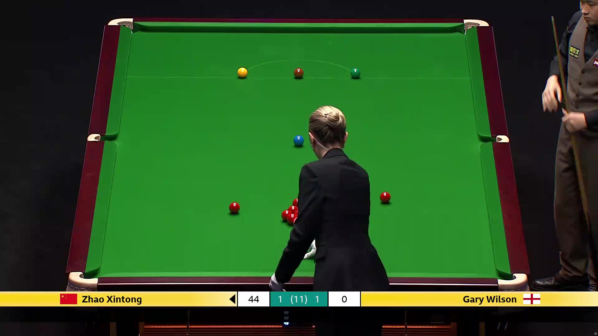 【第三局】赵心童VS加里·威尔逊 2026斯诺克大师赛