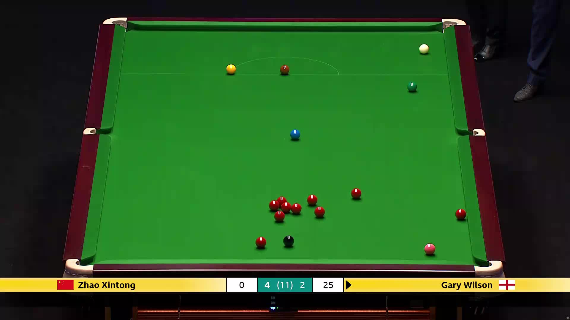 【第七局】赵心童VS加里·威尔逊 2026斯诺克大师赛