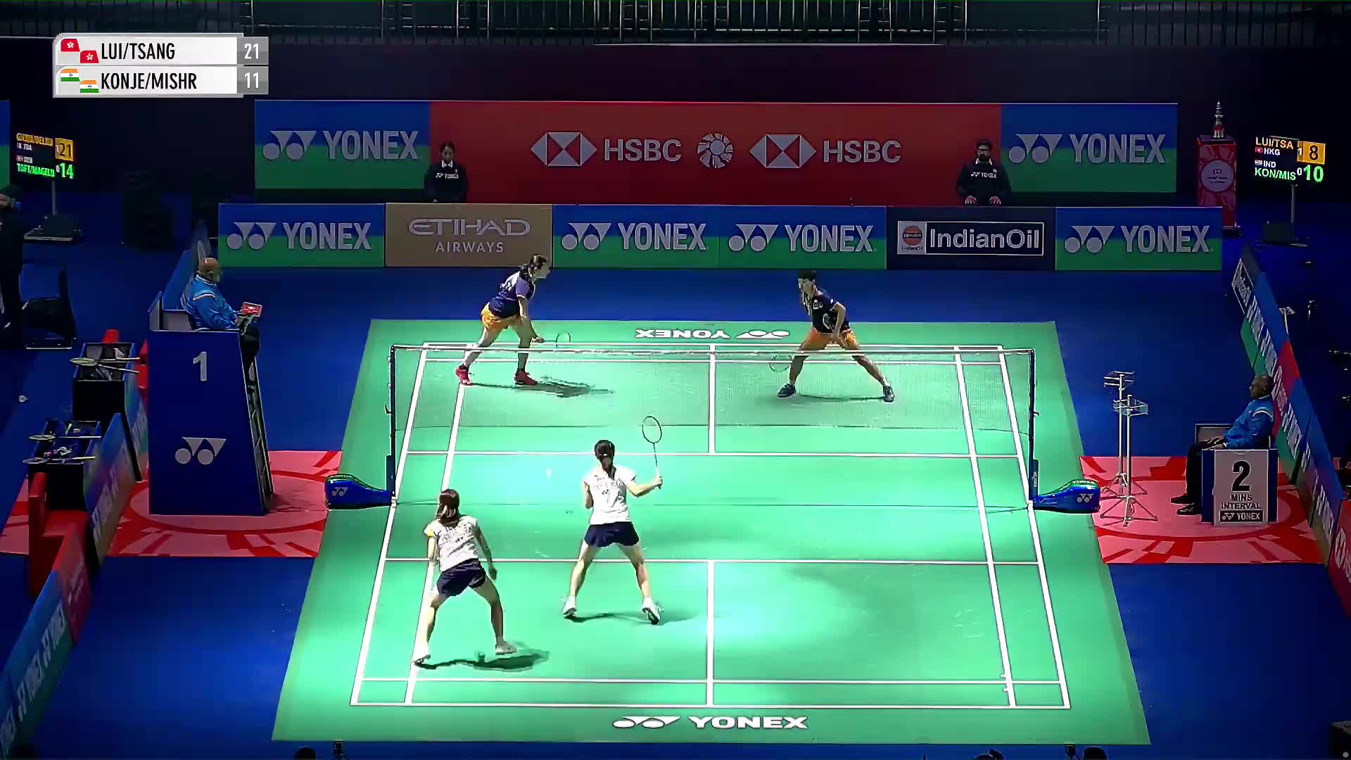 【第二局】女双  吕乐乐/曾晓昕vs普里娅/米什拉 2026印度羽毛球公开赛