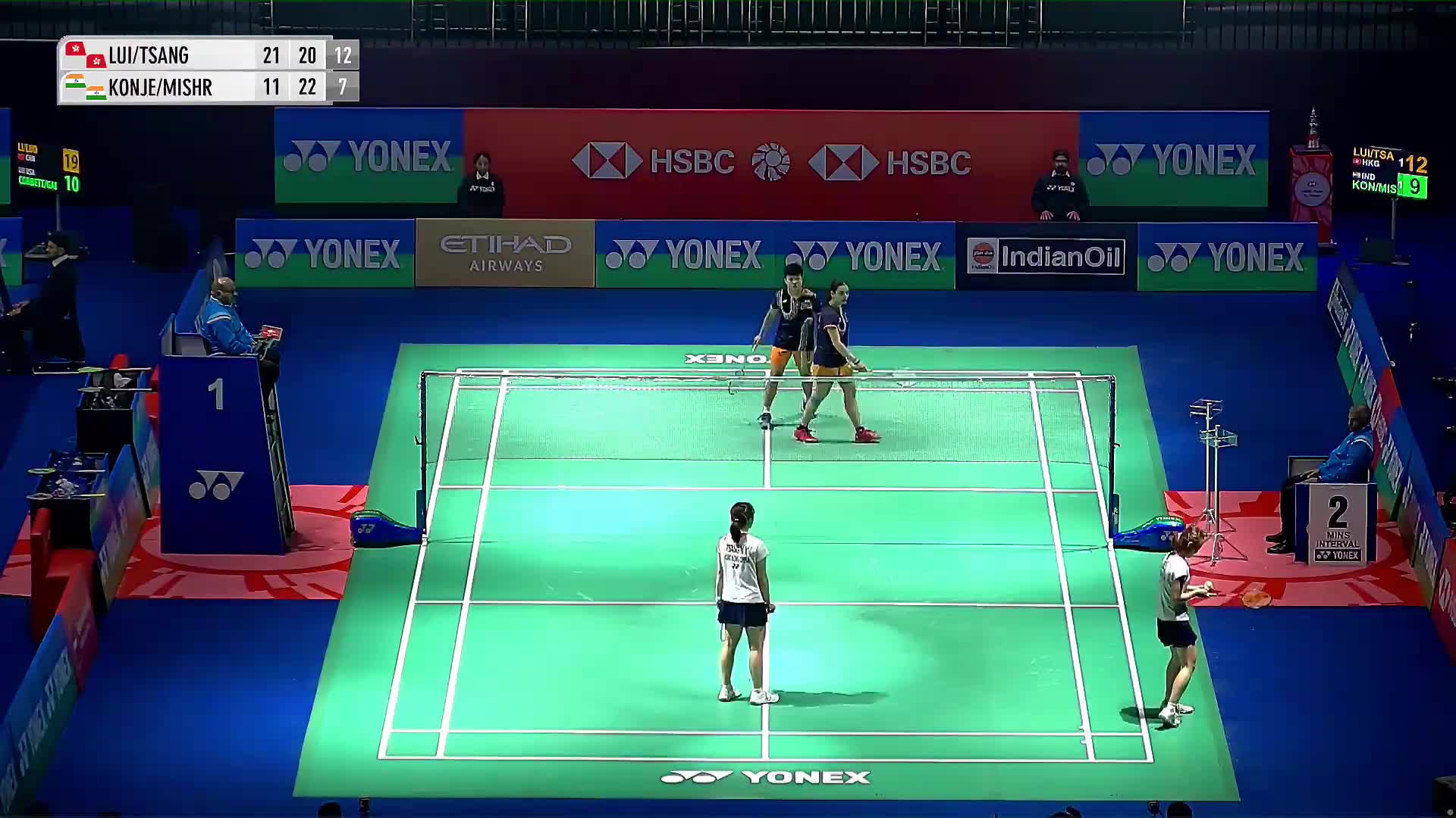 【第三局】女双  吕乐乐/曾晓昕vs普里娅/米什拉 2026印度羽毛球公开赛