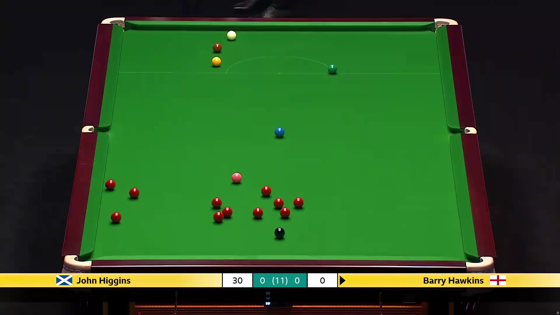 【第一局】约翰·希金斯VS巴里·霍金斯 2026斯诺克大师赛