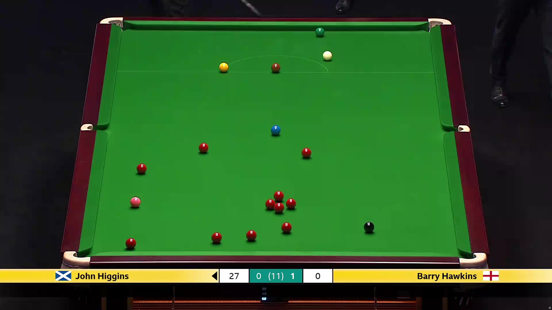 【第二局】约翰·希金斯VS巴里·霍金斯 2026斯诺克大师赛