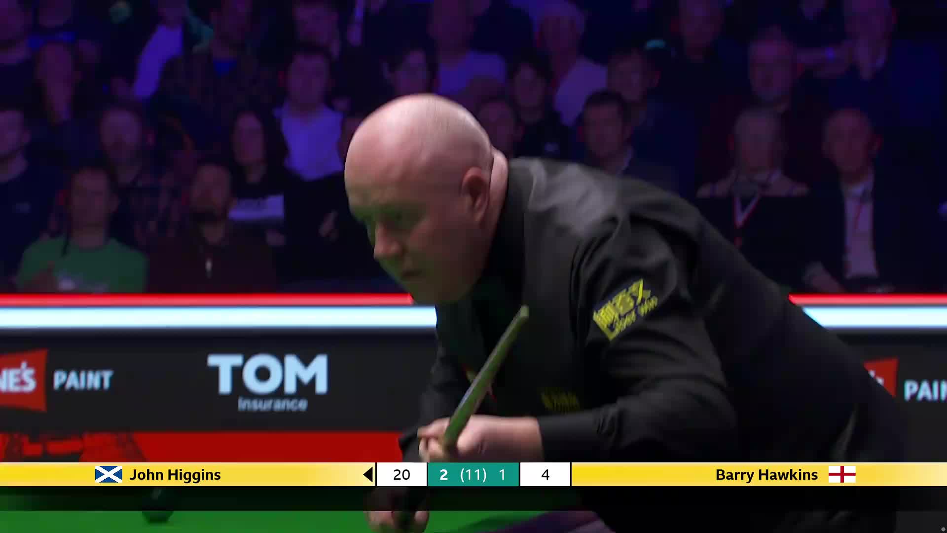 【第四局】约翰·希金斯VS巴里·霍金斯 2026斯诺克大师赛