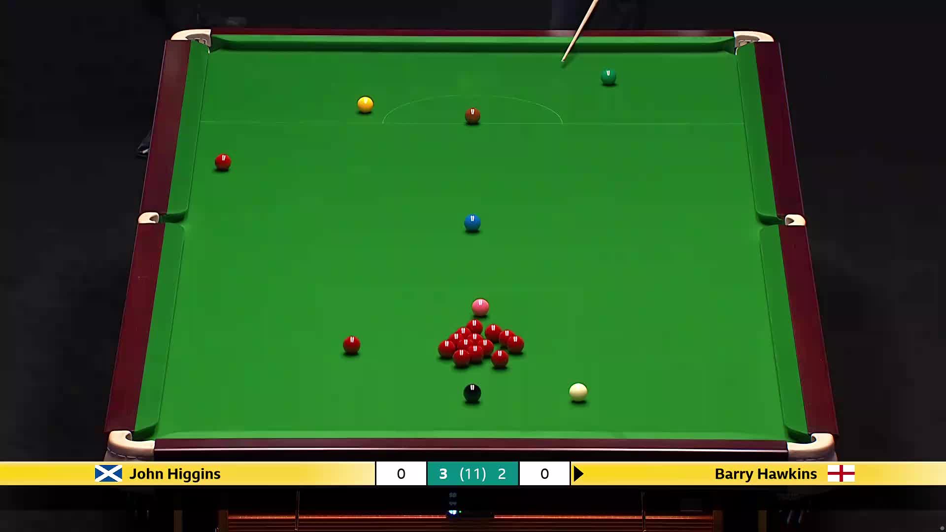 【第六局】约翰·希金斯VS巴里·霍金斯 2026斯诺克大师赛