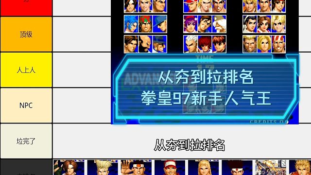 从夯到拉排名：拳皇97新手人气王