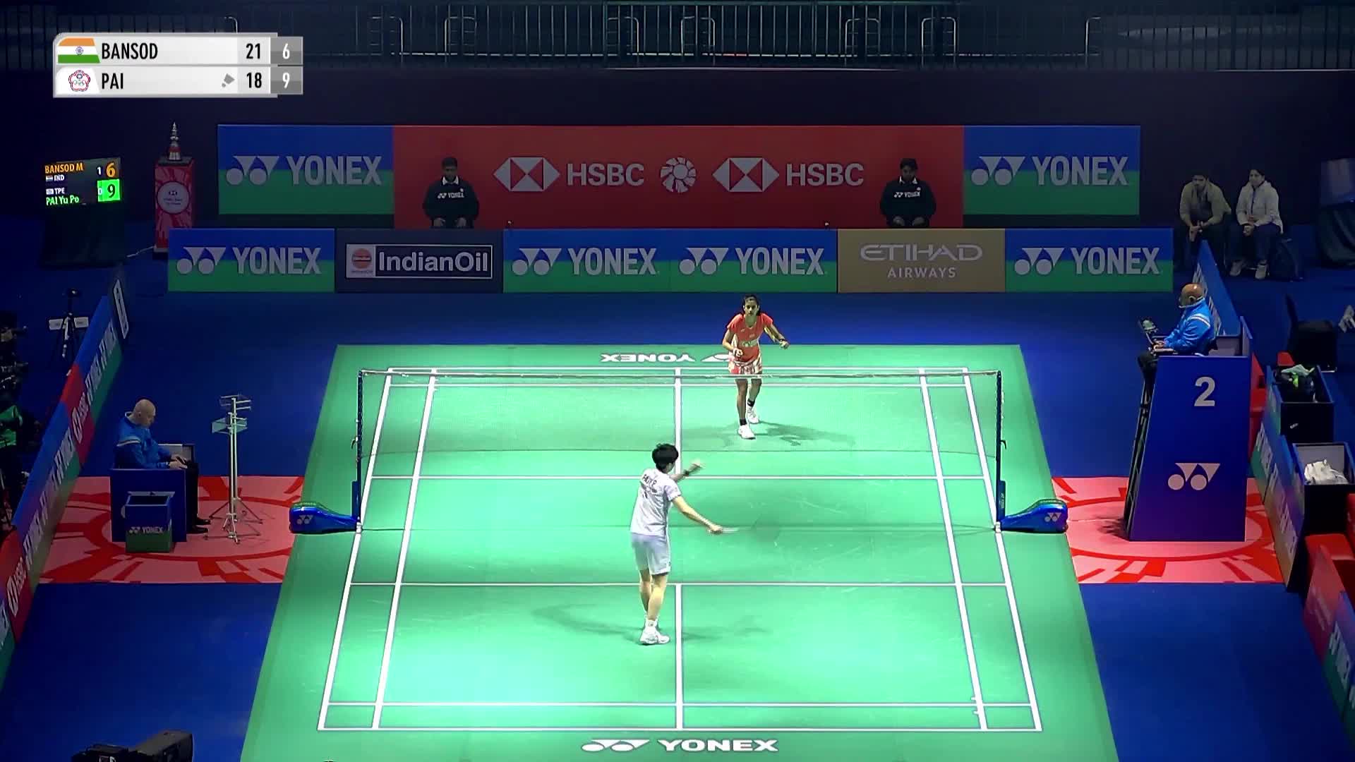 女单	马尔维卡vs白驭珀 2026印度羽毛球公开赛