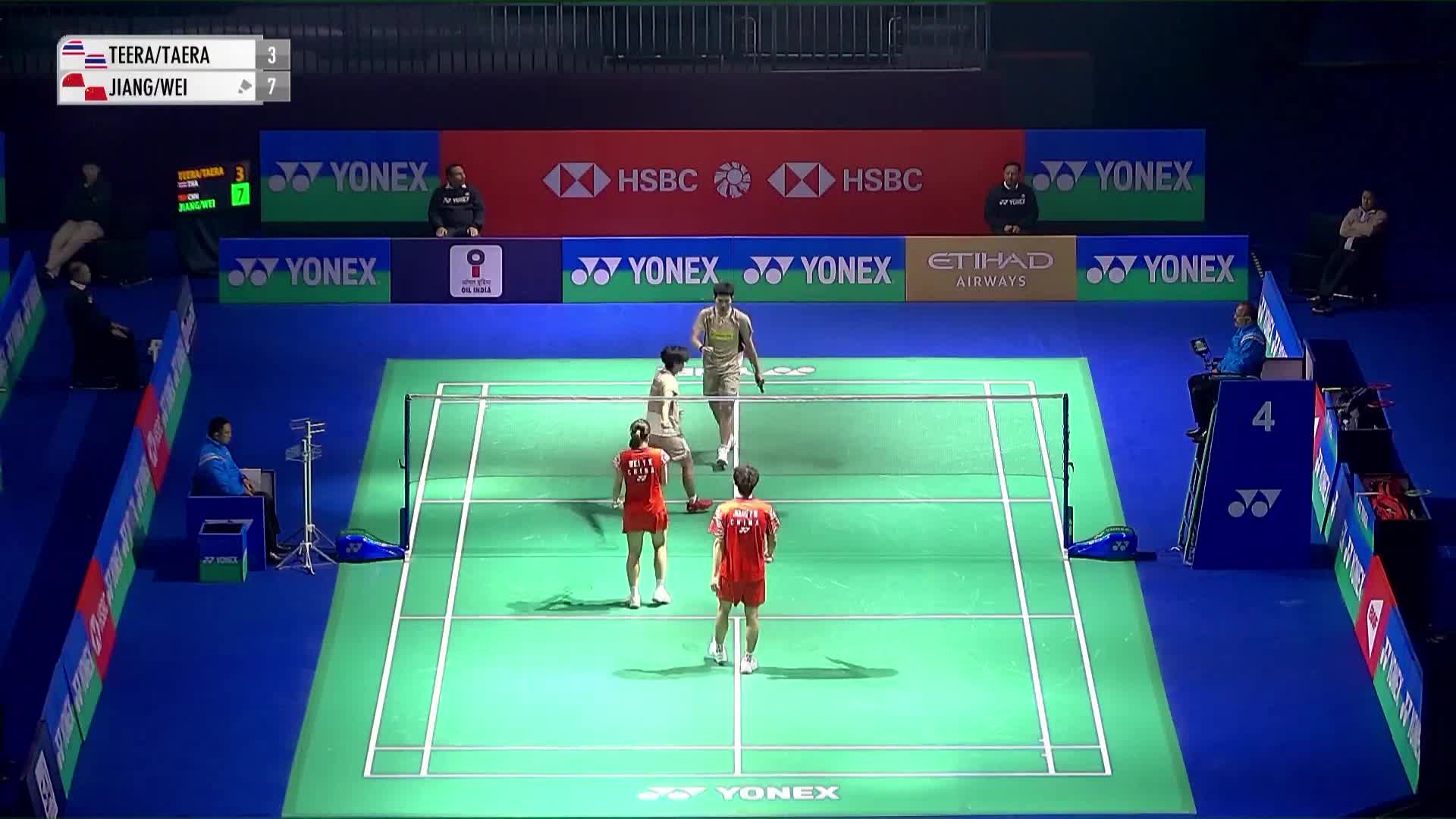 帕克卡波/沙西丽VS蒋振邦/魏雅欣 2026印度羽毛球公开赛