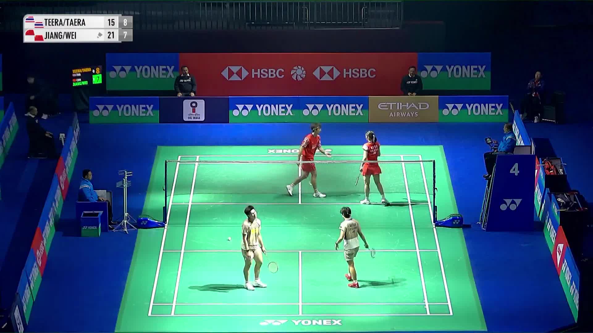 帕克卡波/沙西丽VS蒋振邦/魏雅欣 2026印度羽毛球公开赛