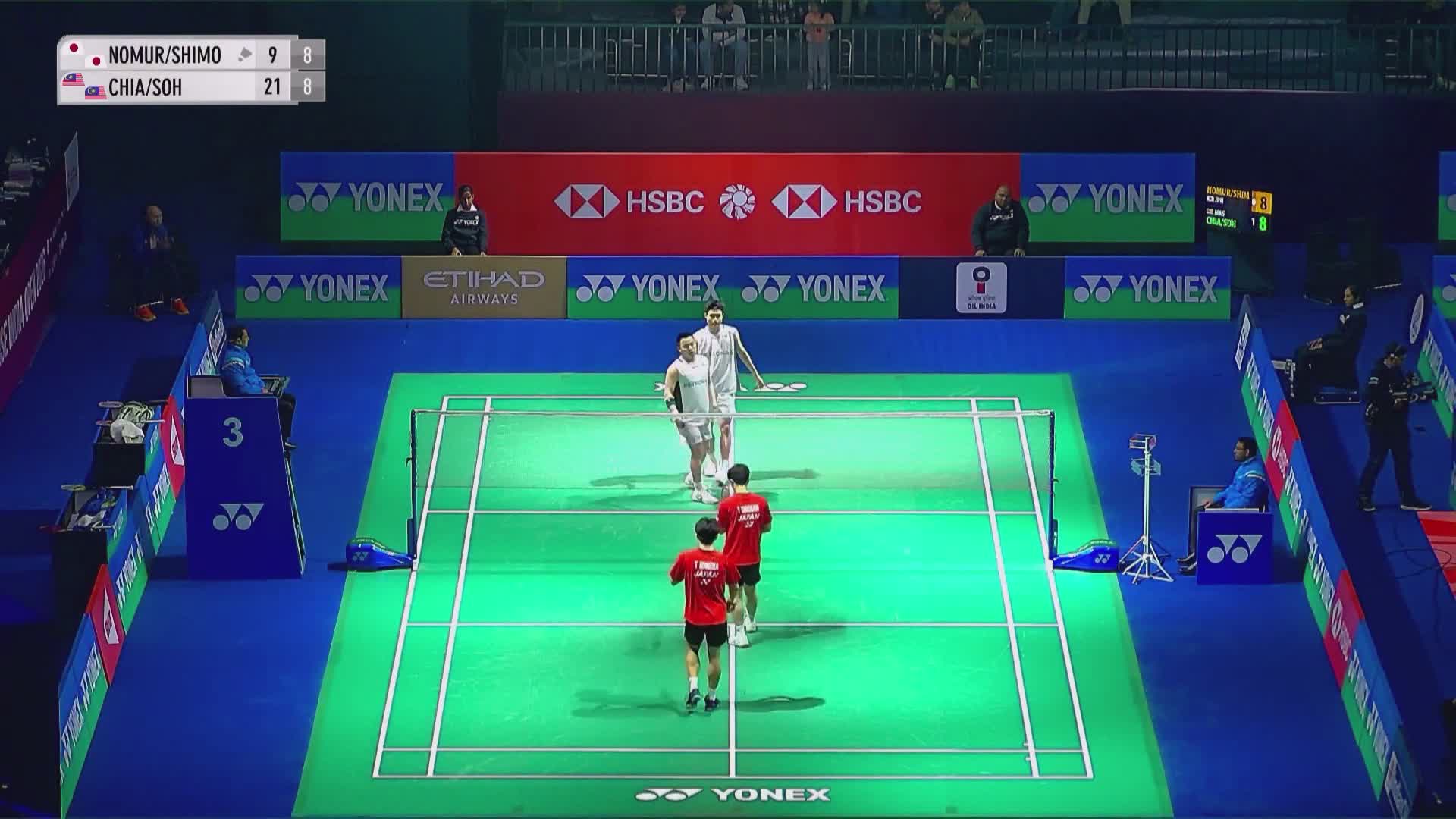 野村拓海/霜上雄一VS谢定峰/苏伟译 2026印度羽毛球公开赛