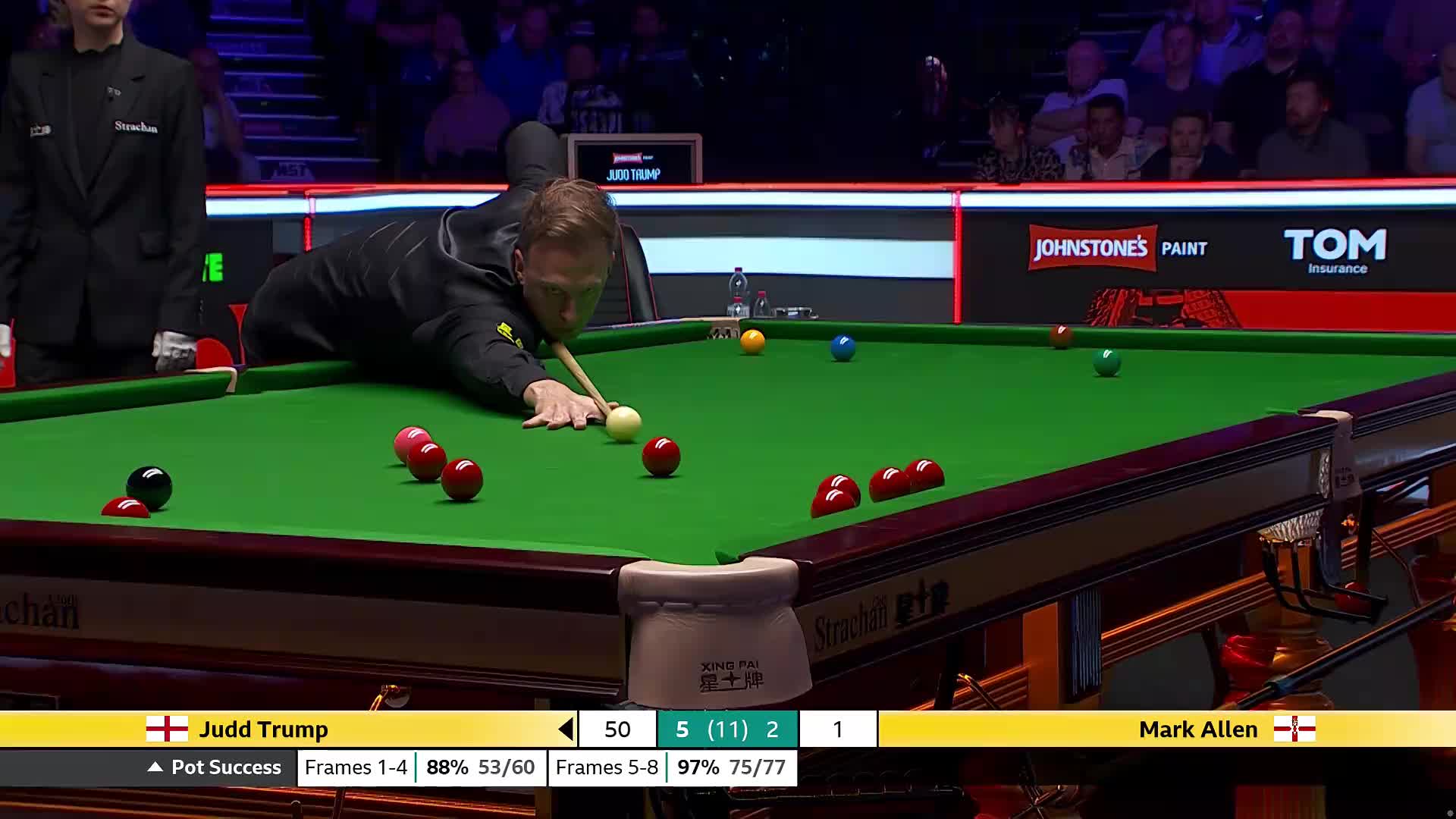 贾德·特鲁姆普VS马克·艾伦 2026斯诺克大师赛