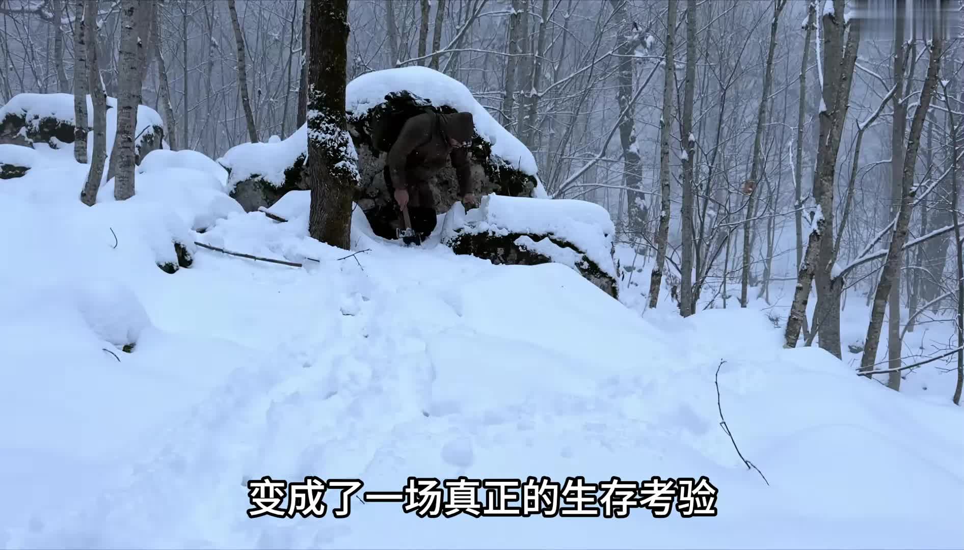 雪地建造 “在暴风雪中生存，搭建木床和生存庇护所” (1)