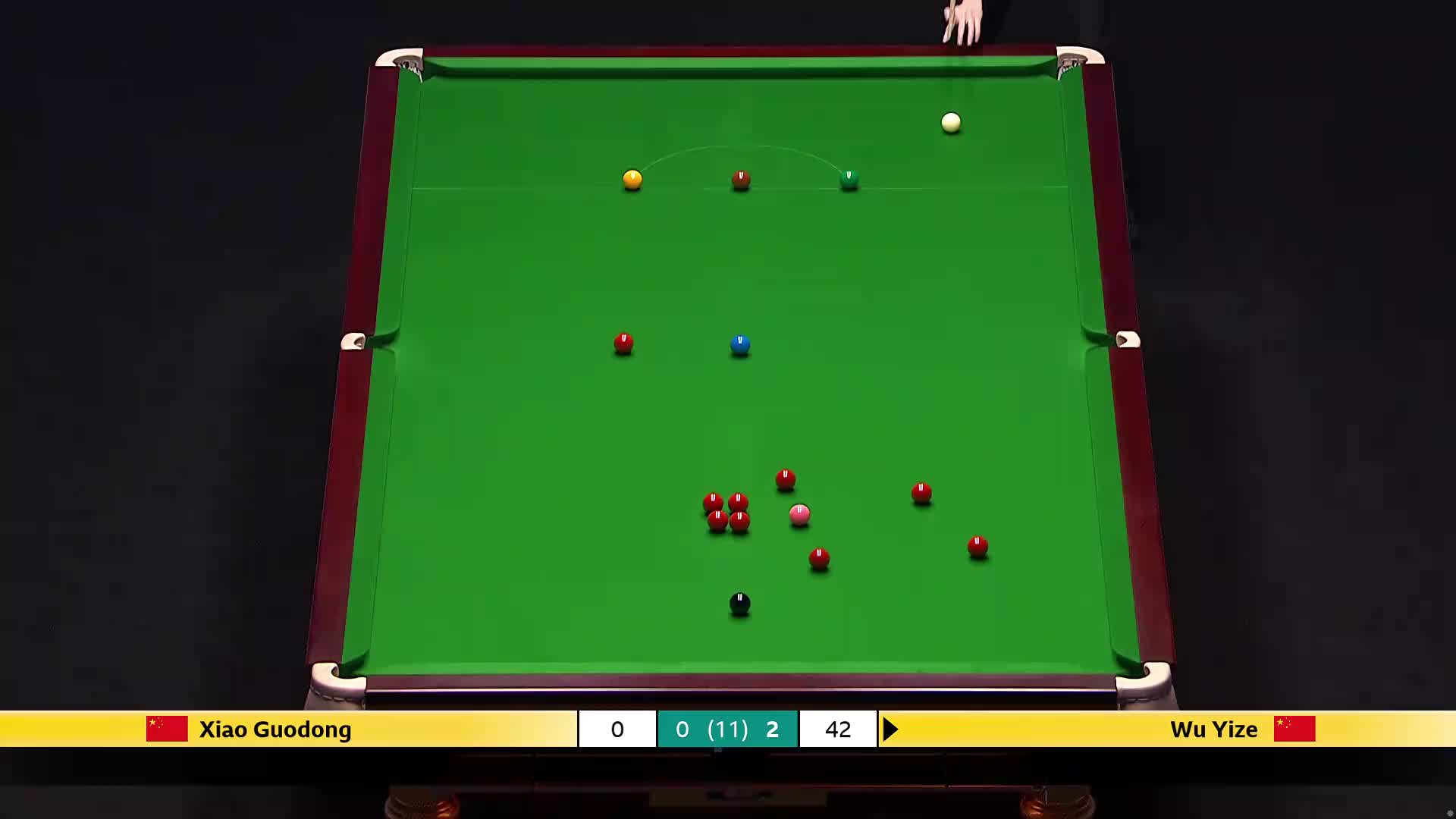 吴宜泽VS肖国栋 2026斯诺克大师赛