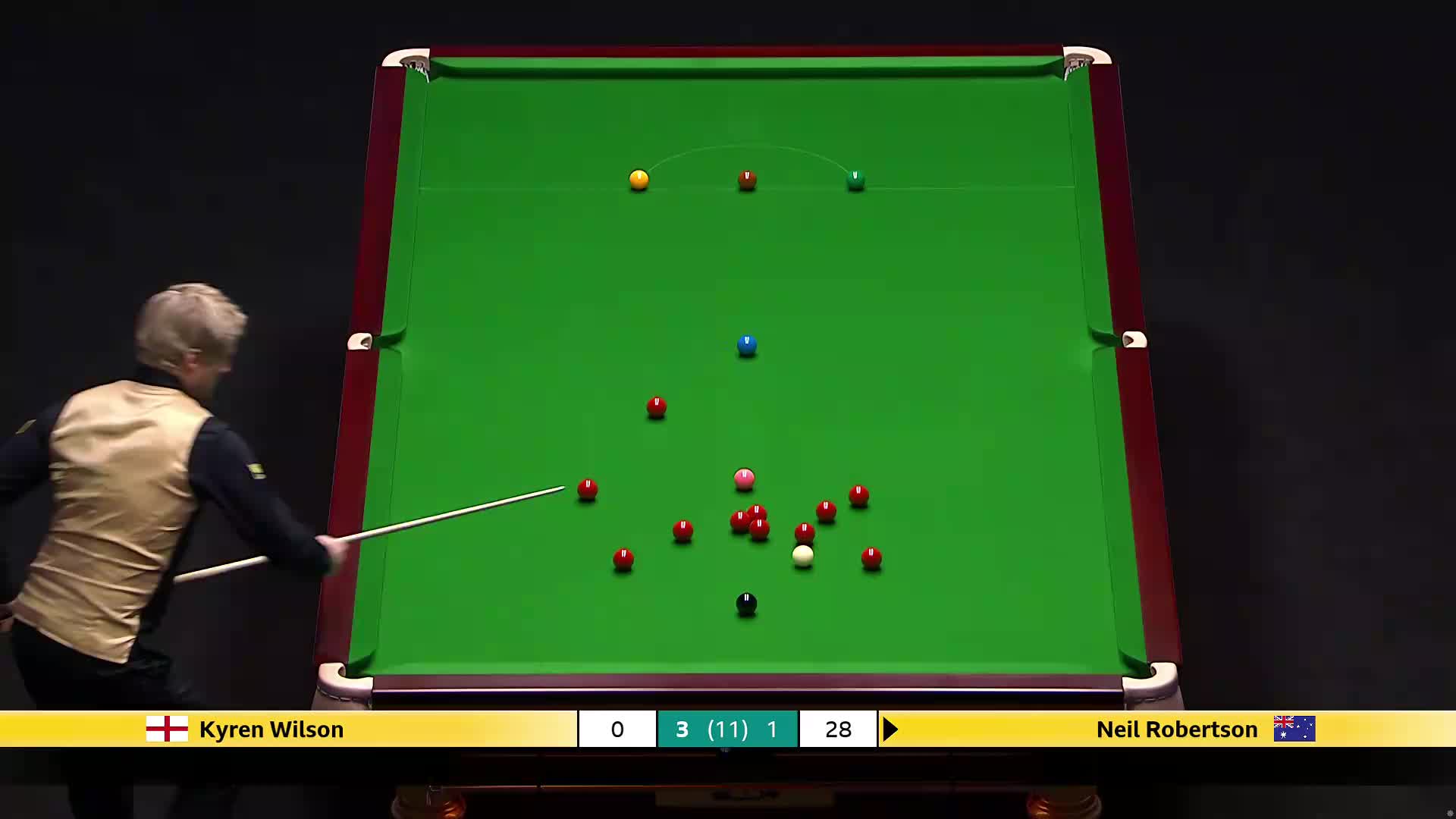 尼尔·罗伯逊VS凯伦·威尔逊 2026斯诺克大师赛