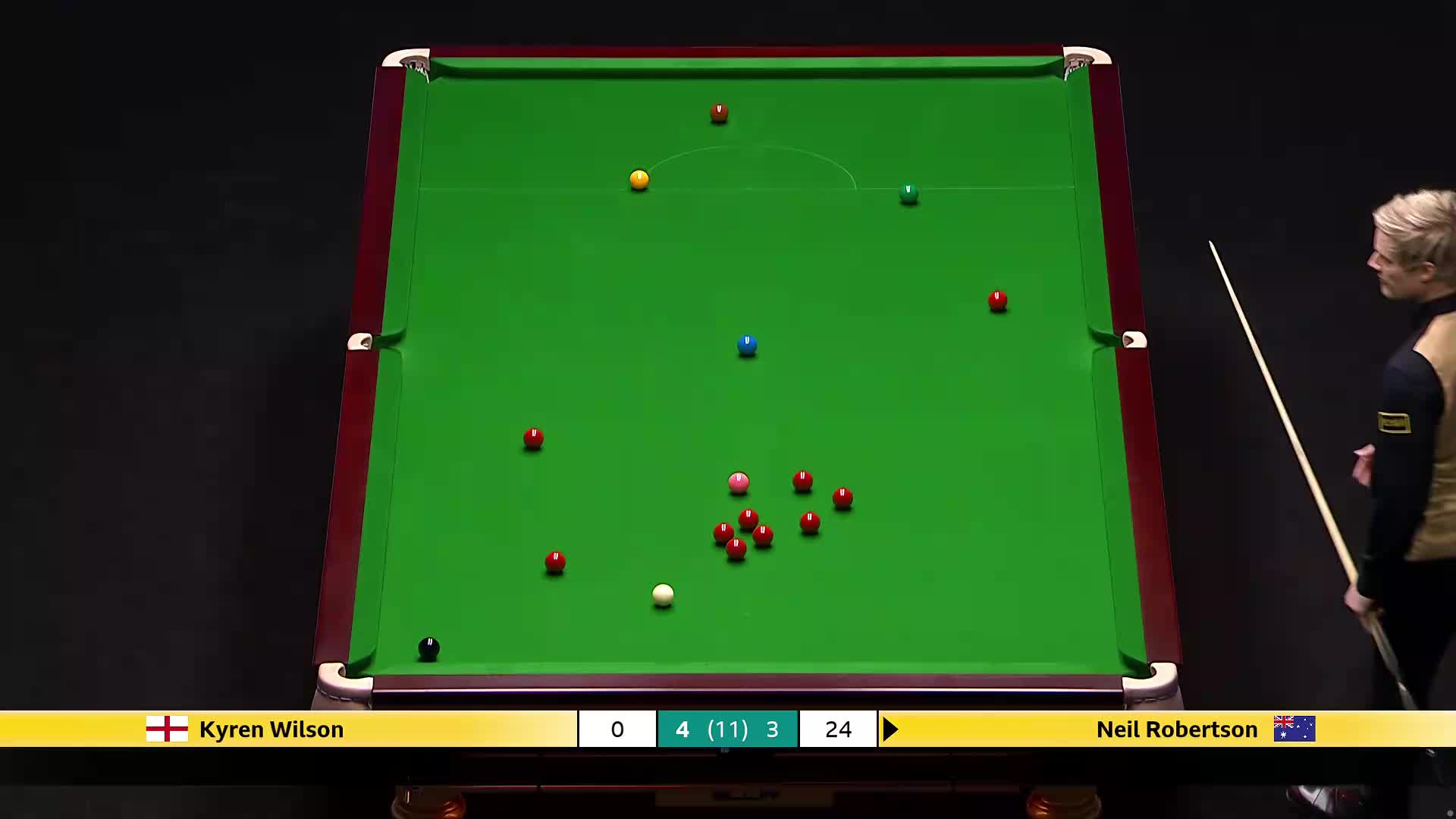 尼尔·罗伯逊VS凯伦·威尔逊 2026斯诺克大师赛