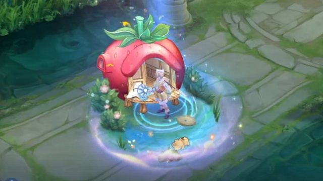 进阶战令获取的回城真好看，可可爱爱的！