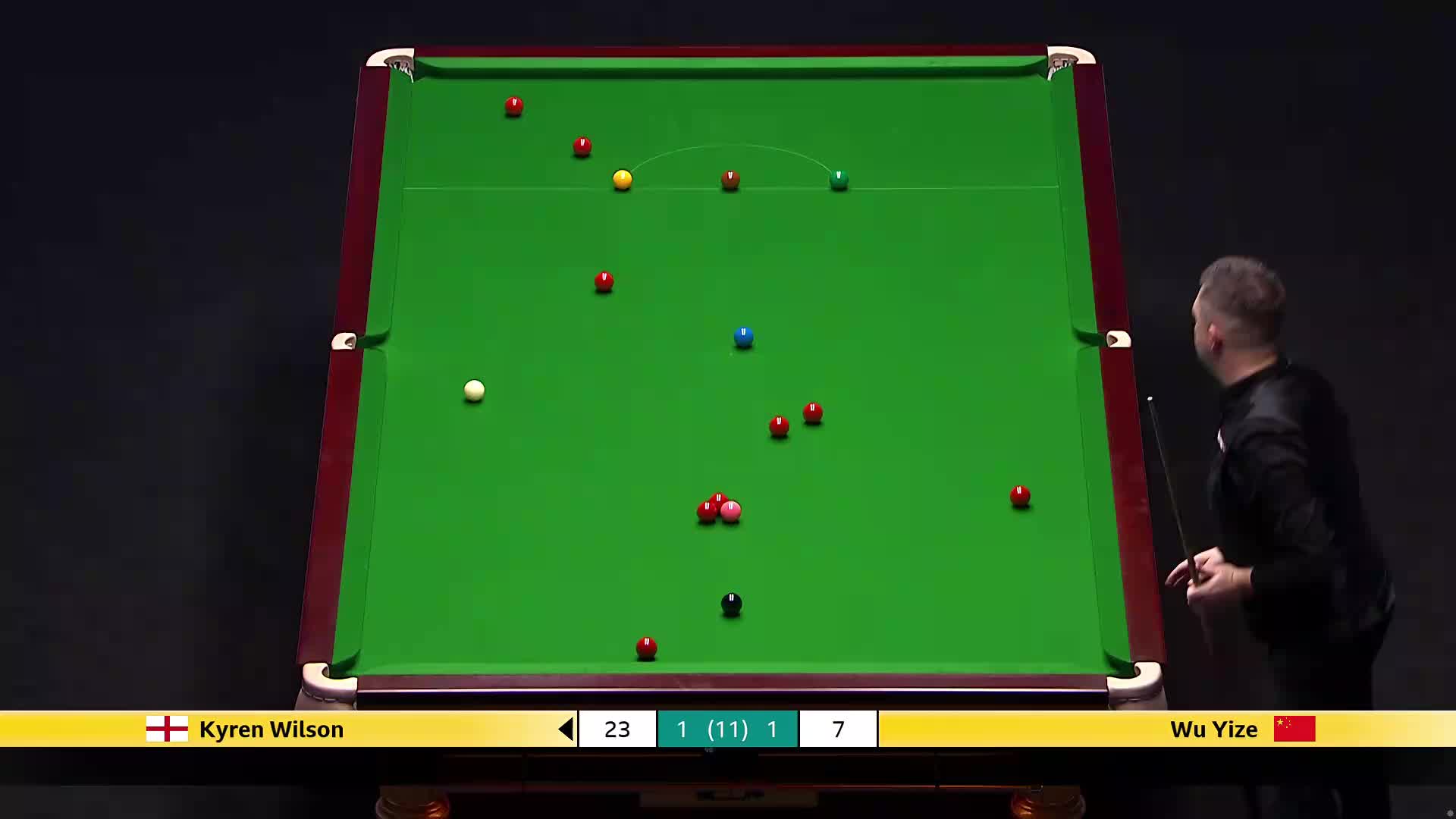 吴宜泽VS凯伦·威尔逊  2026斯诺克大师赛