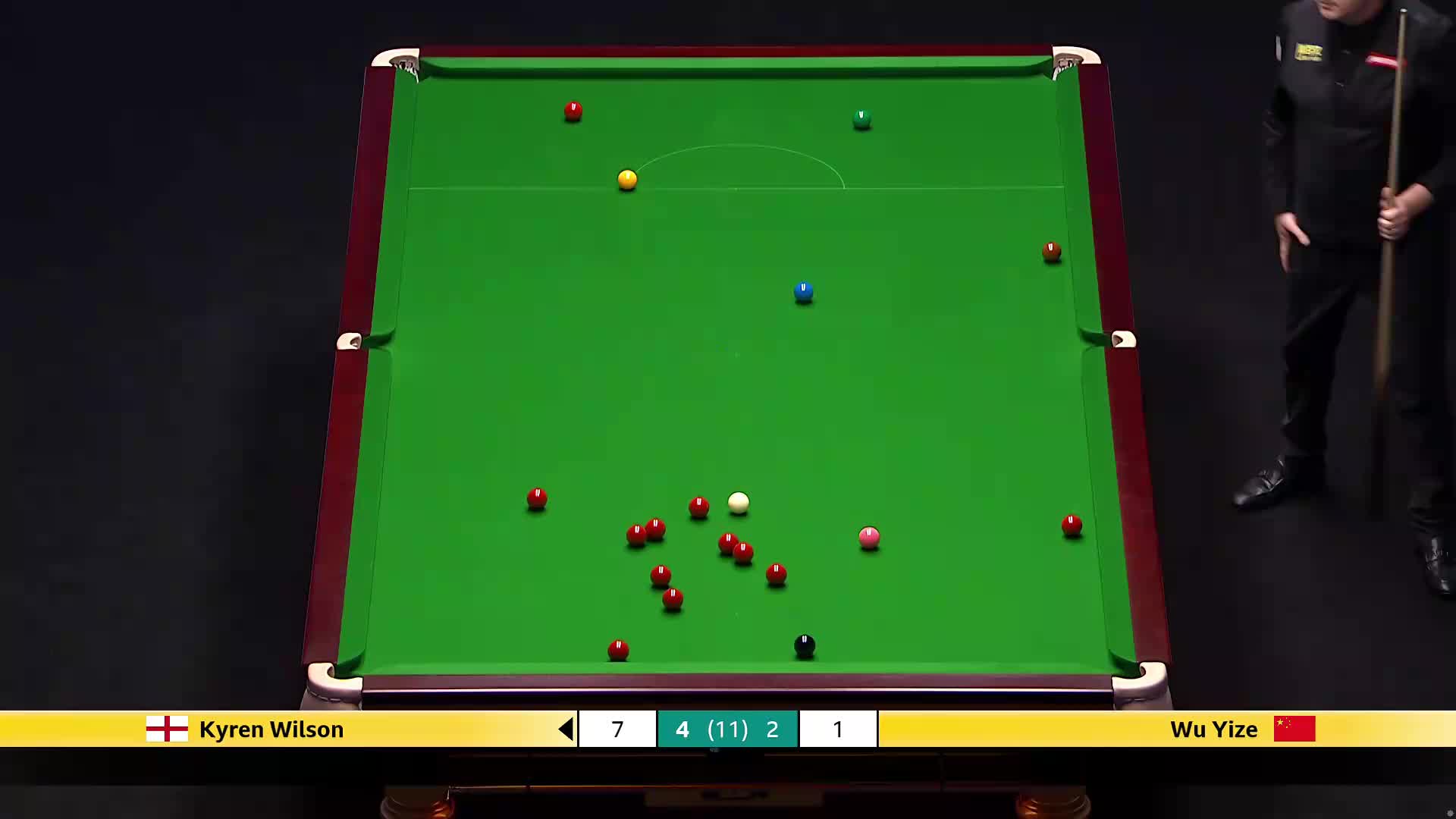 吴宜泽VS凯伦·威尔逊  2026斯诺克大师赛