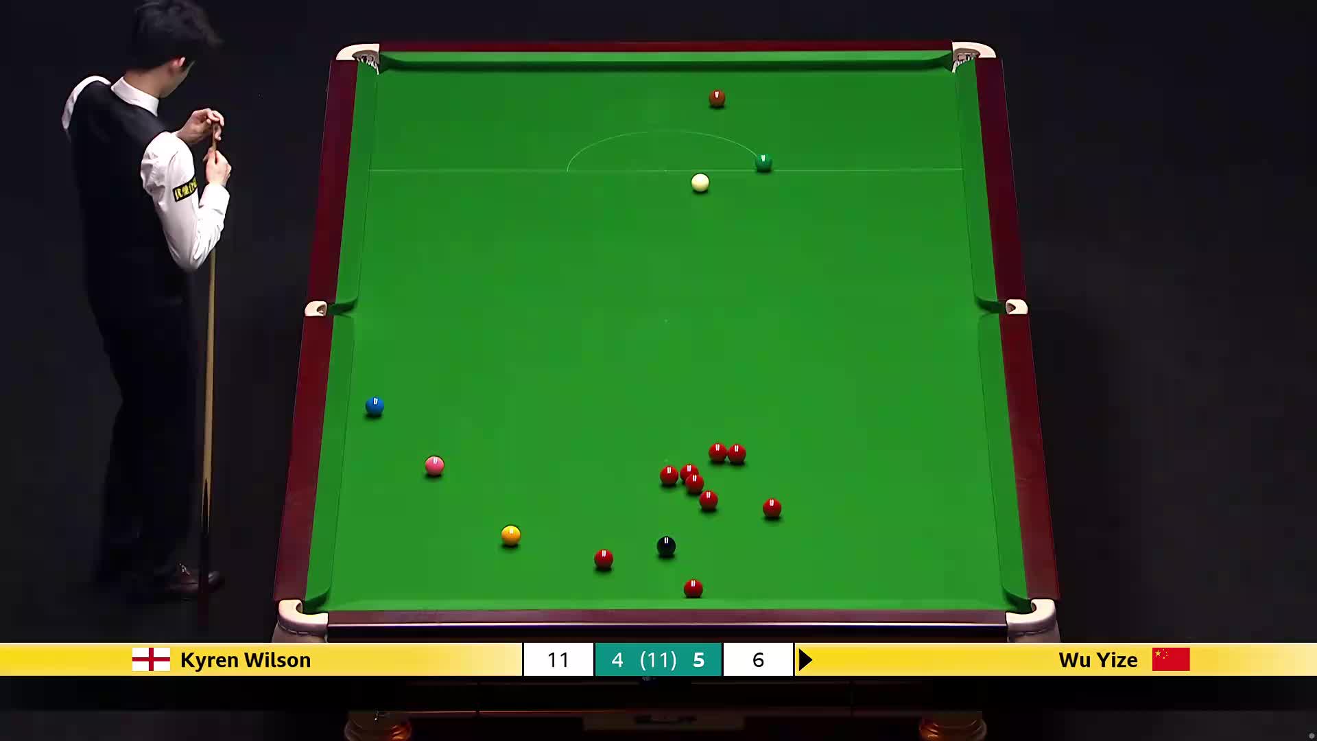 吴宜泽VS凯伦·威尔逊  2026斯诺克大师赛