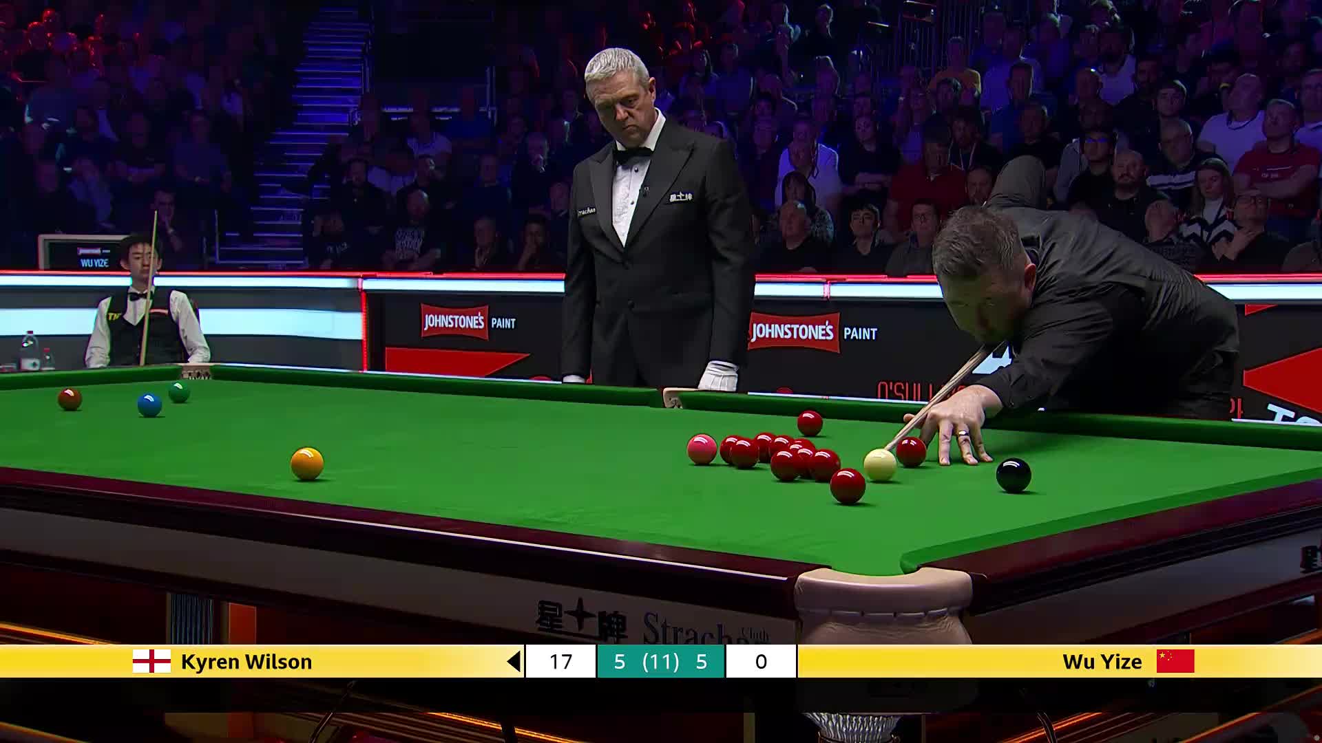 吴宜泽VS凯伦·威尔逊  2026斯诺克大师赛