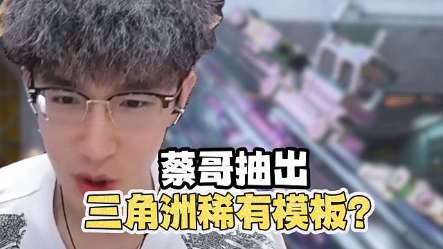 蔡哥三角洲抽出稀有模板皮肤！